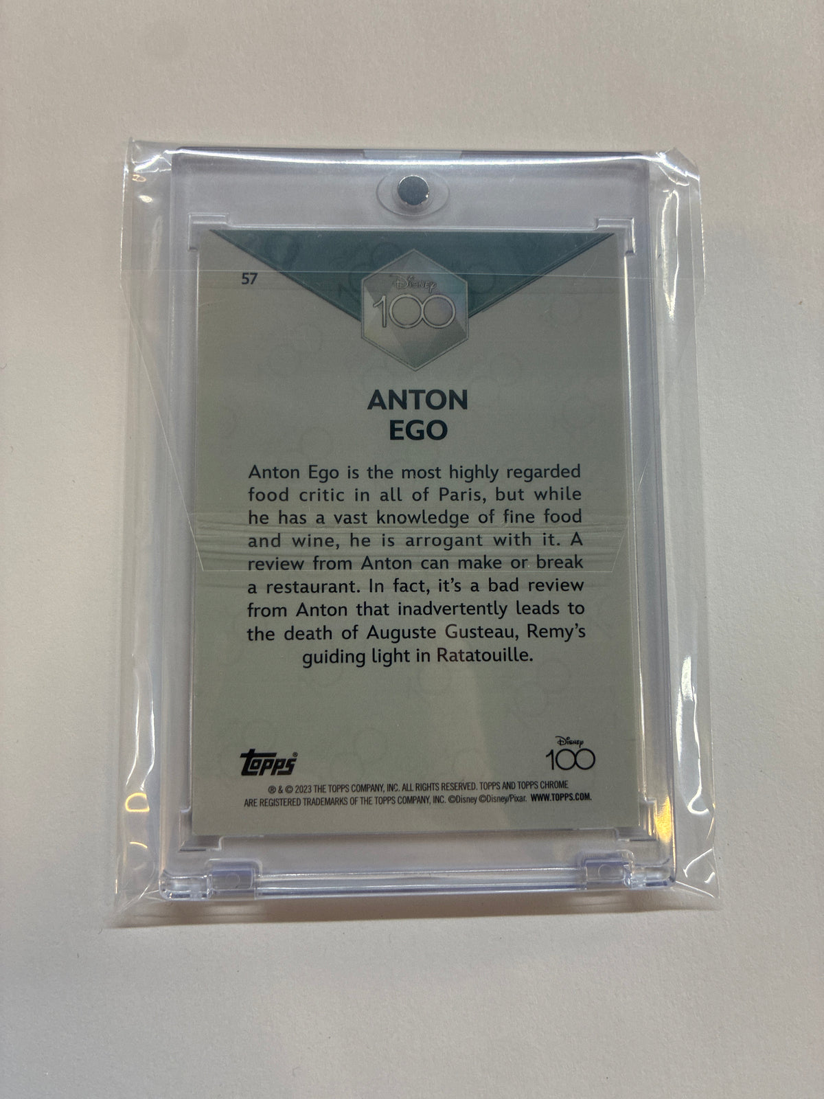 2023 Topps Chrome Disney 100 Anton Ego Pink Refractor /399