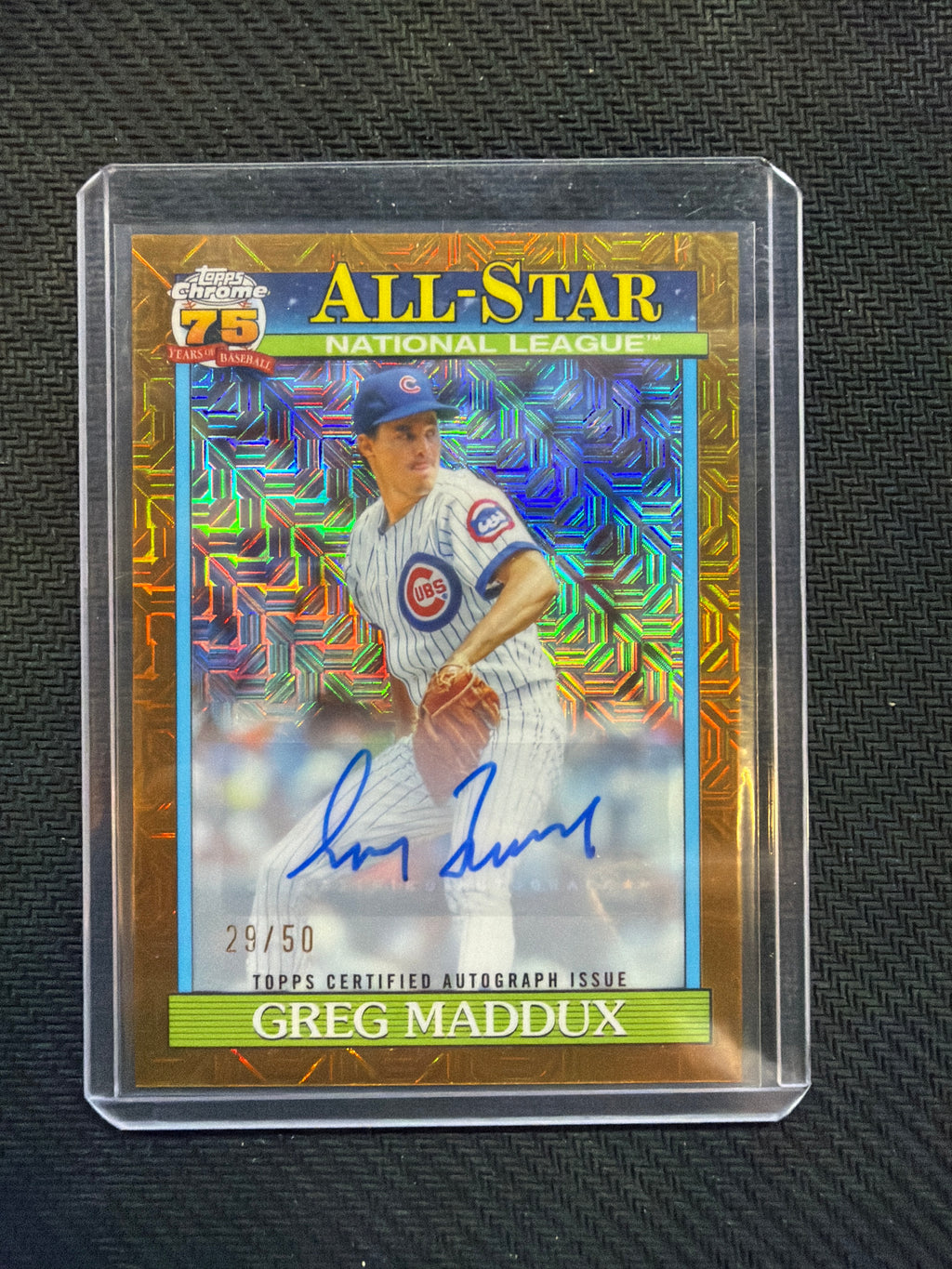 2026 Topps Chrome Greg Maddux All Star Auto Gold /50