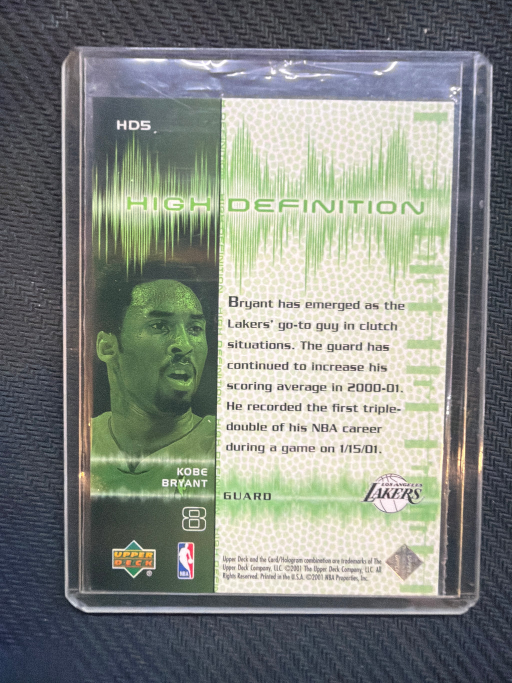 2000 Upper Deck Encore Kobe Bryant High Definition #HD5 Lakers