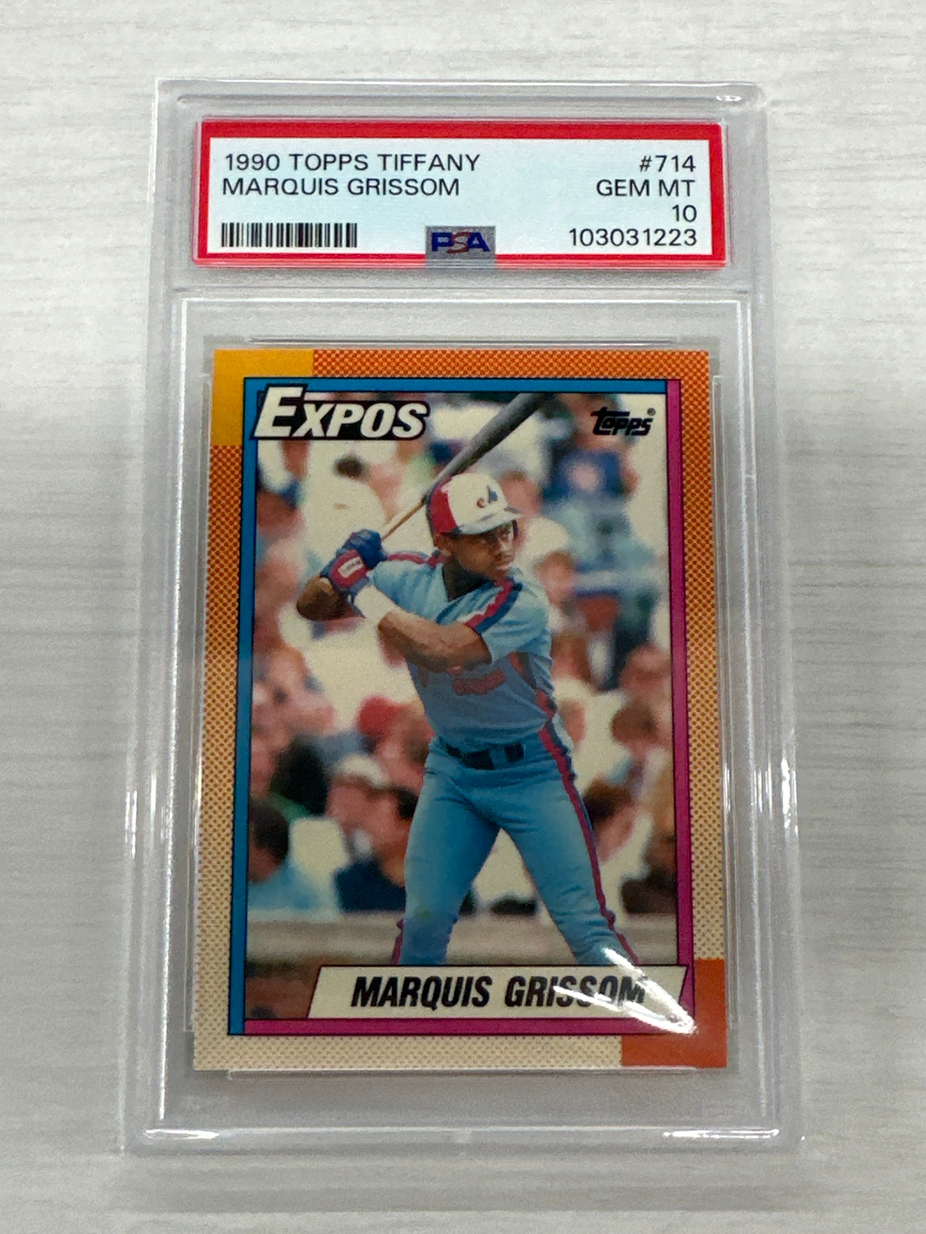 1990 Topps Tiffant Marquis Grissom PSA 10
