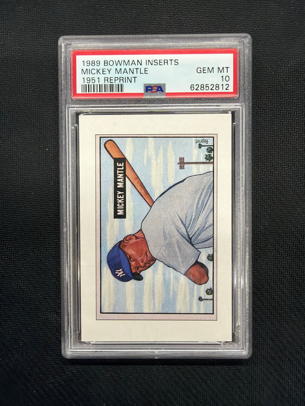 1989 Bowman Inserts Mickey Mantle 1951 Reprint PSA 10 Yankees