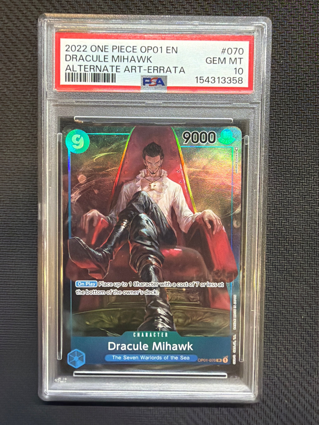 2022 One Piece OP01 Dracule Mihawk Alt Art Errata 070