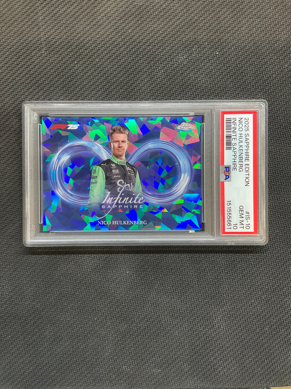 2025 Topps Chrome F1 Sapphire Nico Hulkenberg Infinite PSA 10 Kick