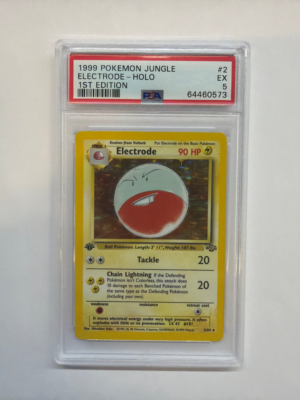 1999 Pokemon Jungle Electrode Holo 2 1st Ed PSA 5