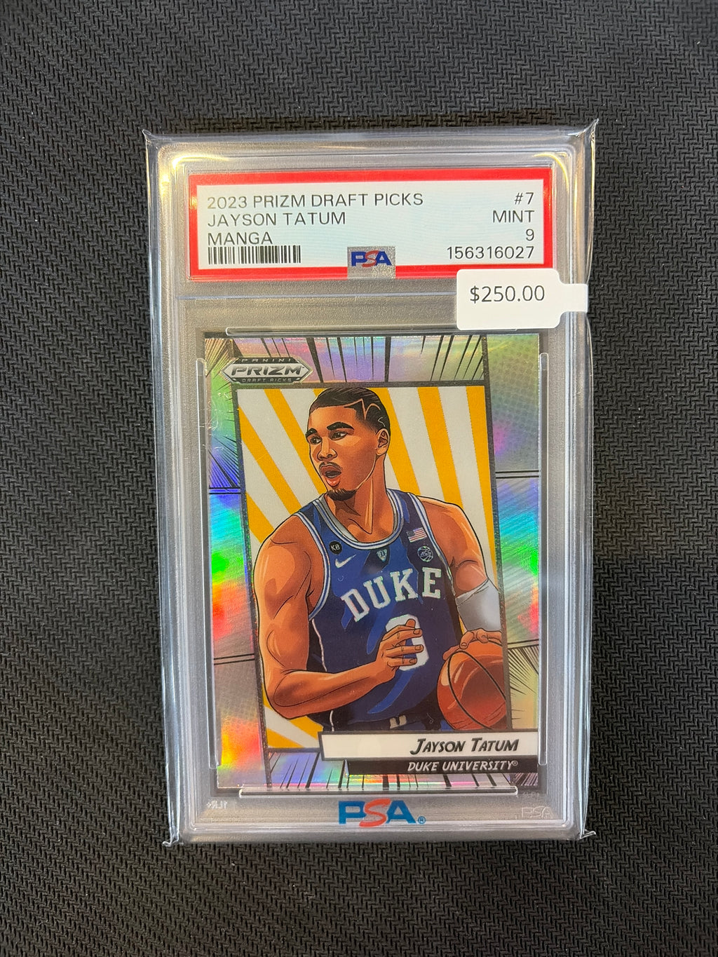 2023 Panini Prizm Draft Picks Jayson Tatum Manga Case Hit #7 PSA 9 Duke Celtics