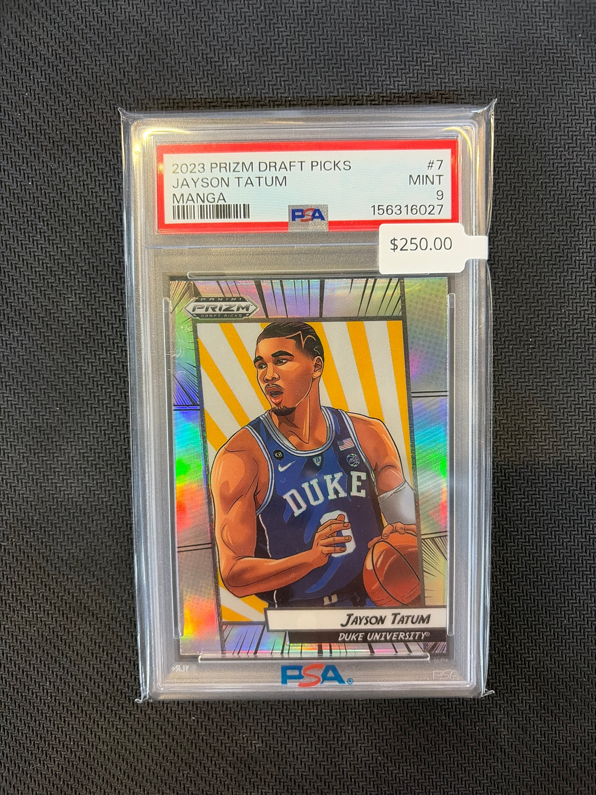 2023 Panini Prizm Draft Picks Jayson Tatum Manga Case Hit #7 PSA 9 Duke Celtics