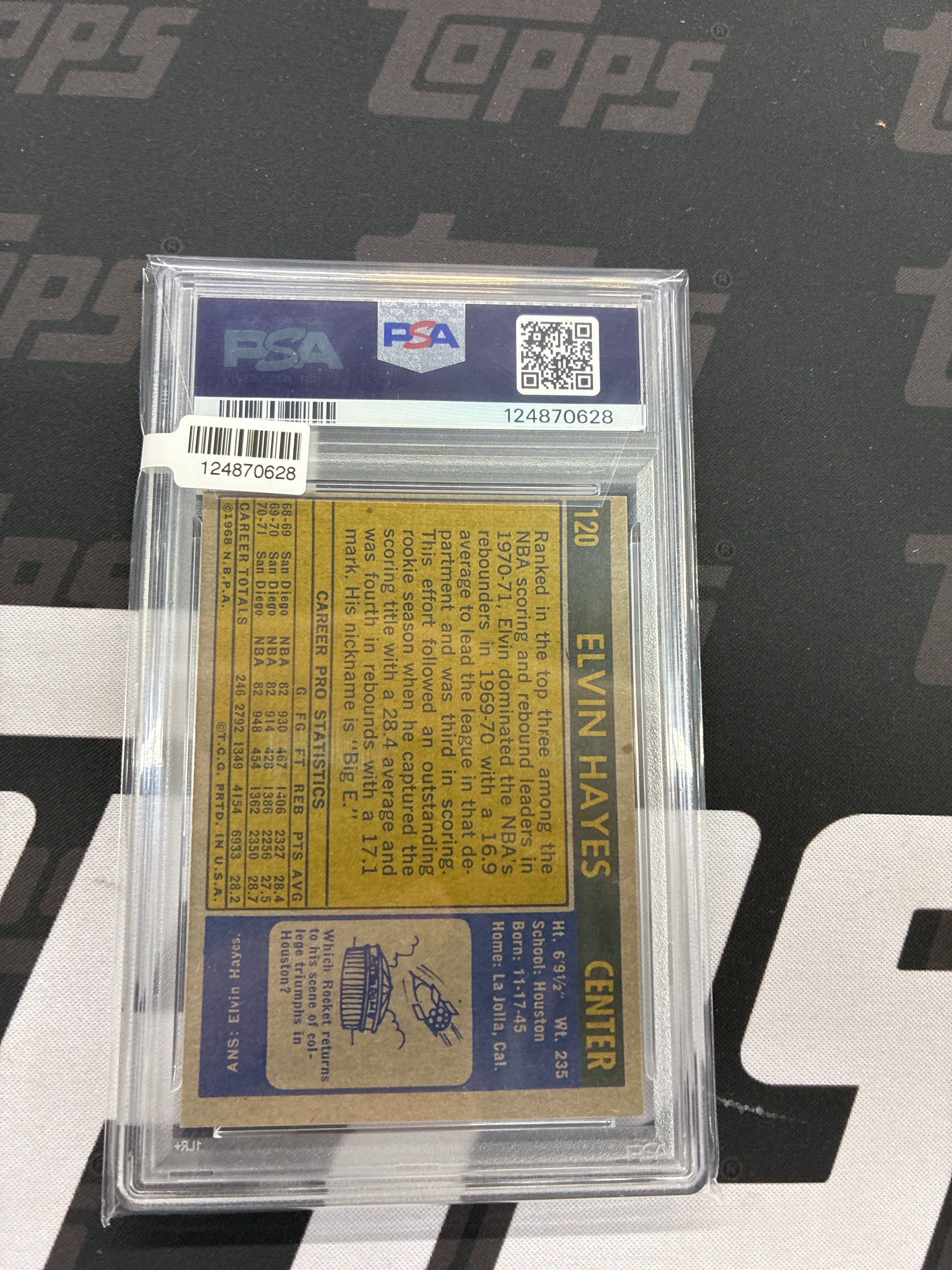 1971 Topps Elvin Hayes #120 PSA 8 Houston