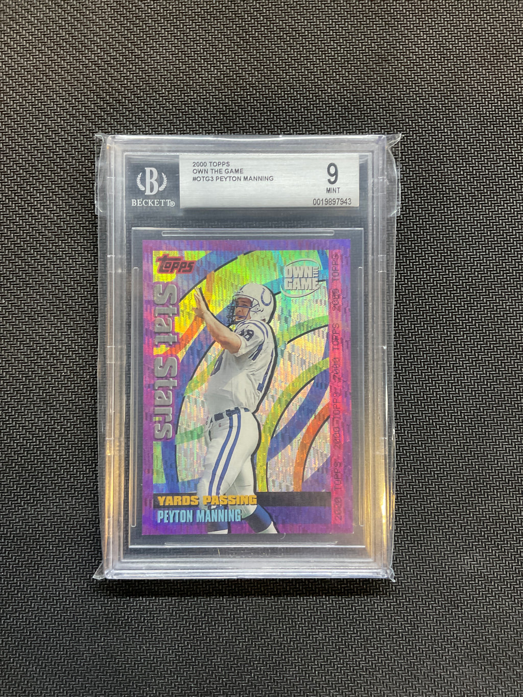 2000 Topps Peyton Manning Own The Game BGS 9 Colts