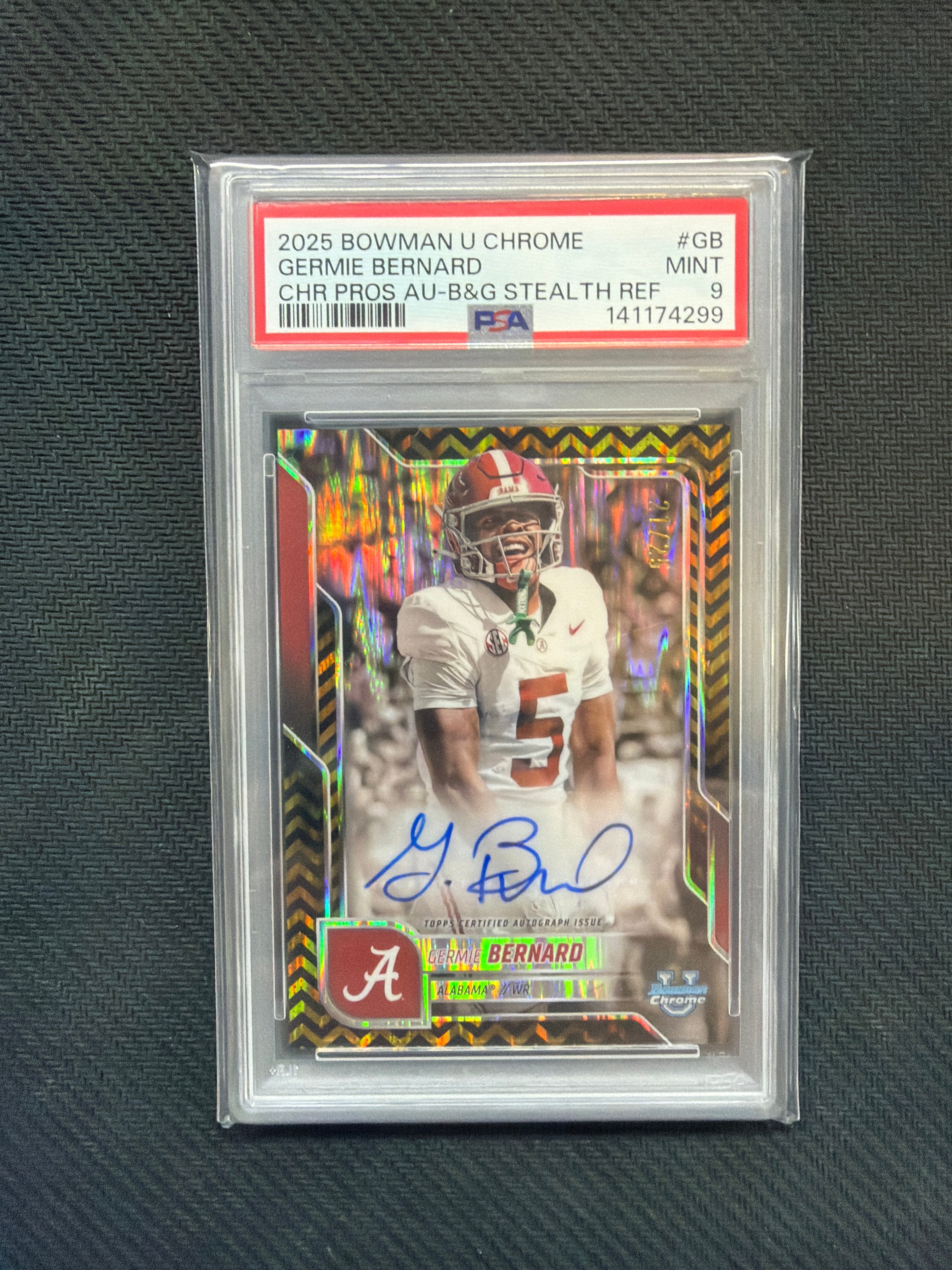 2025 Bowman U Chrome Germie Bernard Auto /25 PSA 9 Alabama