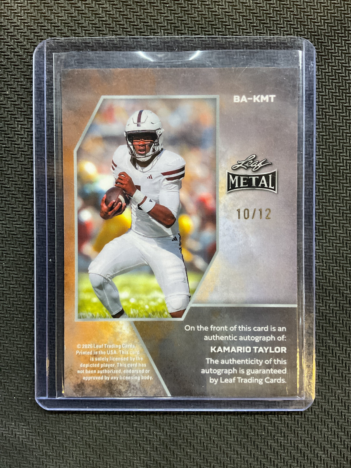2026 Leaf Metal Football Kamario Taylor Auto /12 Mississippi State