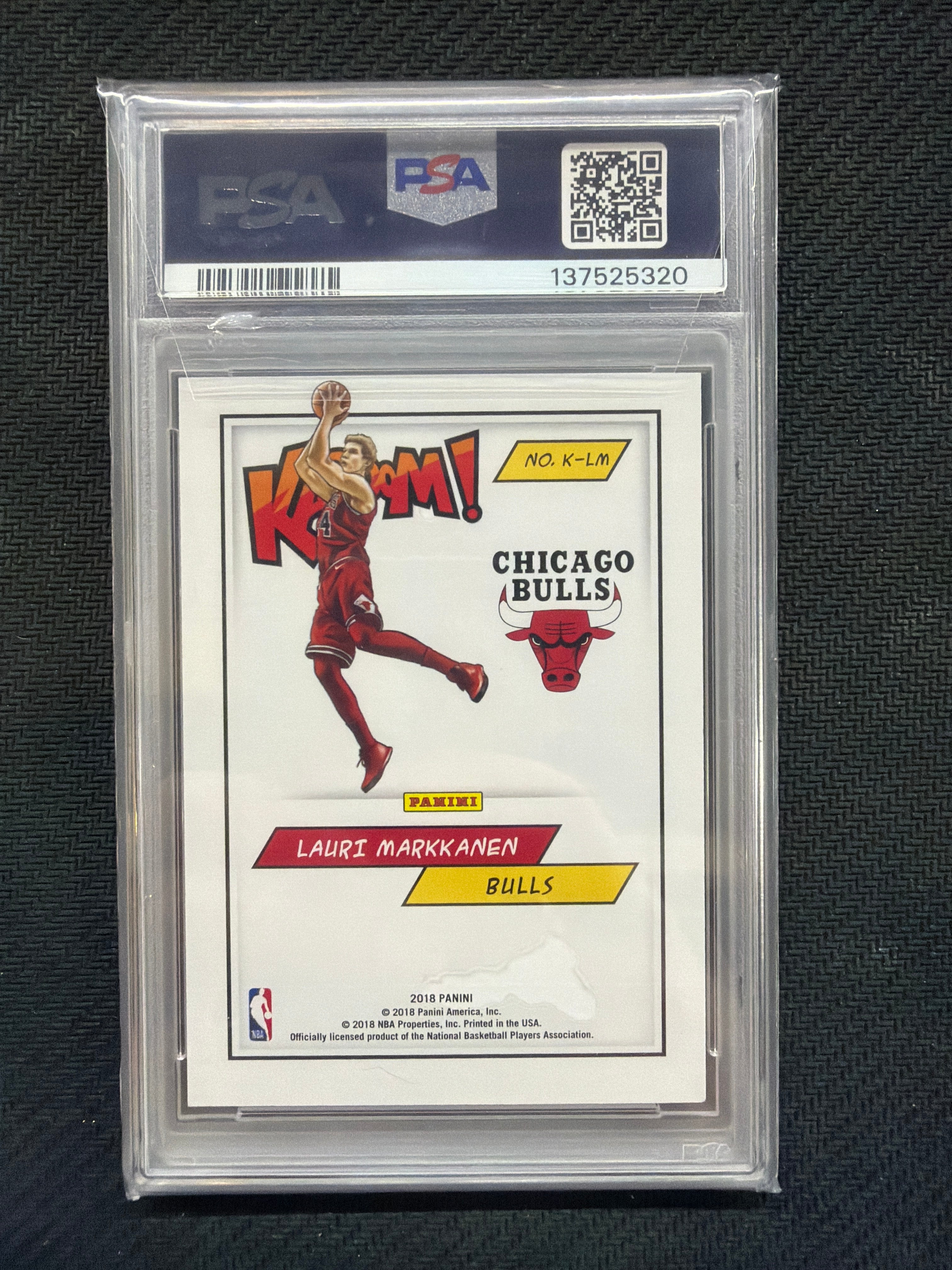 2018 Panini Kaboom! Lauri Markkanen Rookie PSA 9 Bulls