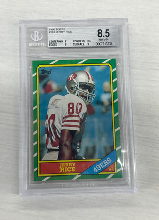 1986 Topps Jerry Rice Rookie BGS 8.5
