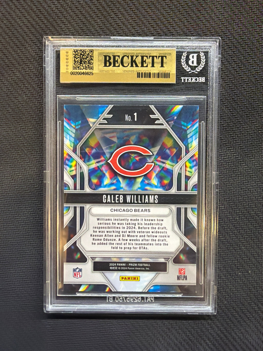 2024 Prizm Caleb Williams Prizmatic Rookie BGS 9.5 Bears