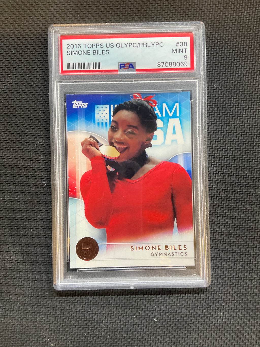 2016 Topps US Olympic Simone Biles Rookie #38 PSA 9 069