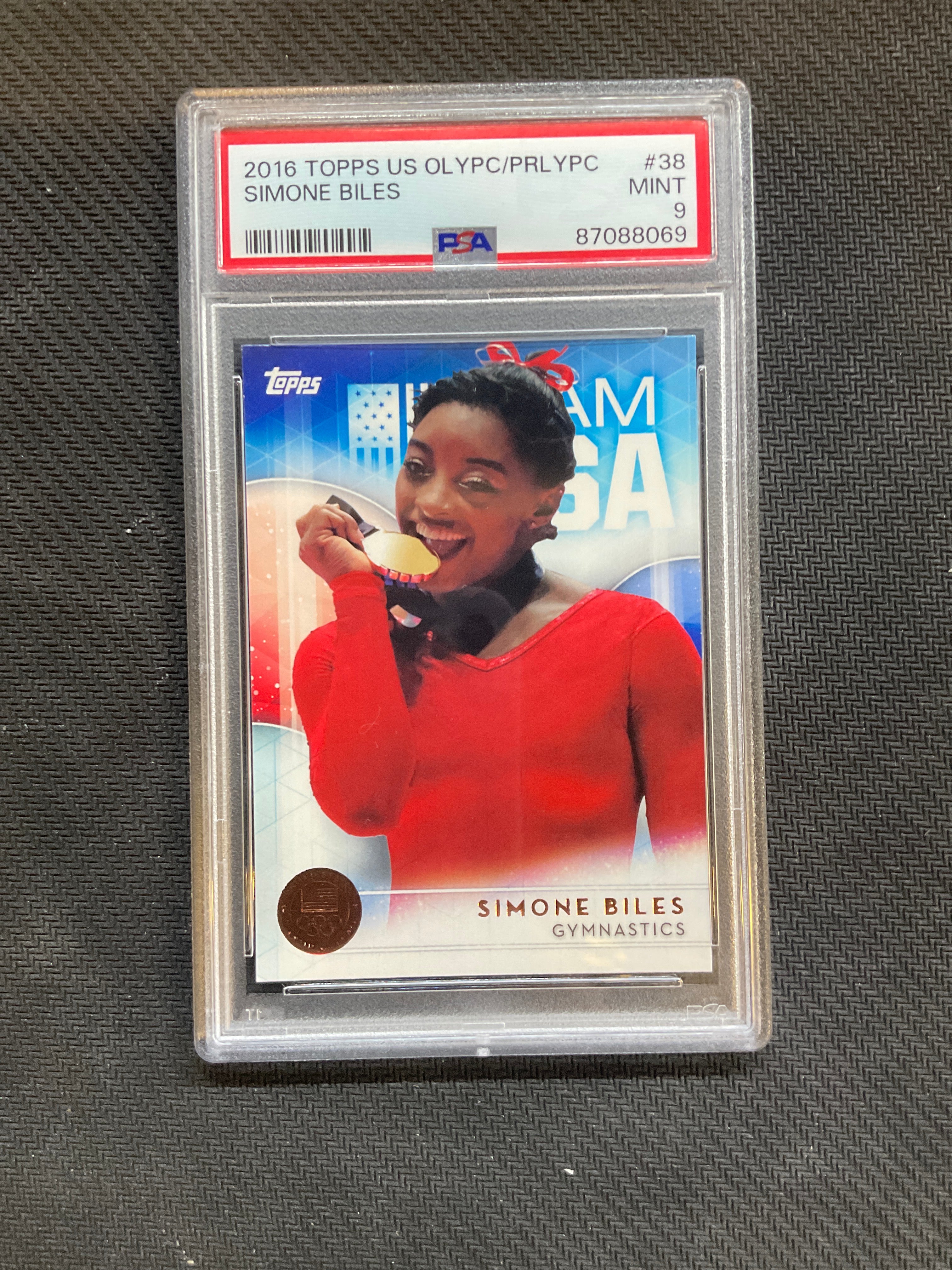 2016 Topps US Olympic Simone Biles Rookie #38 PSA 9 069