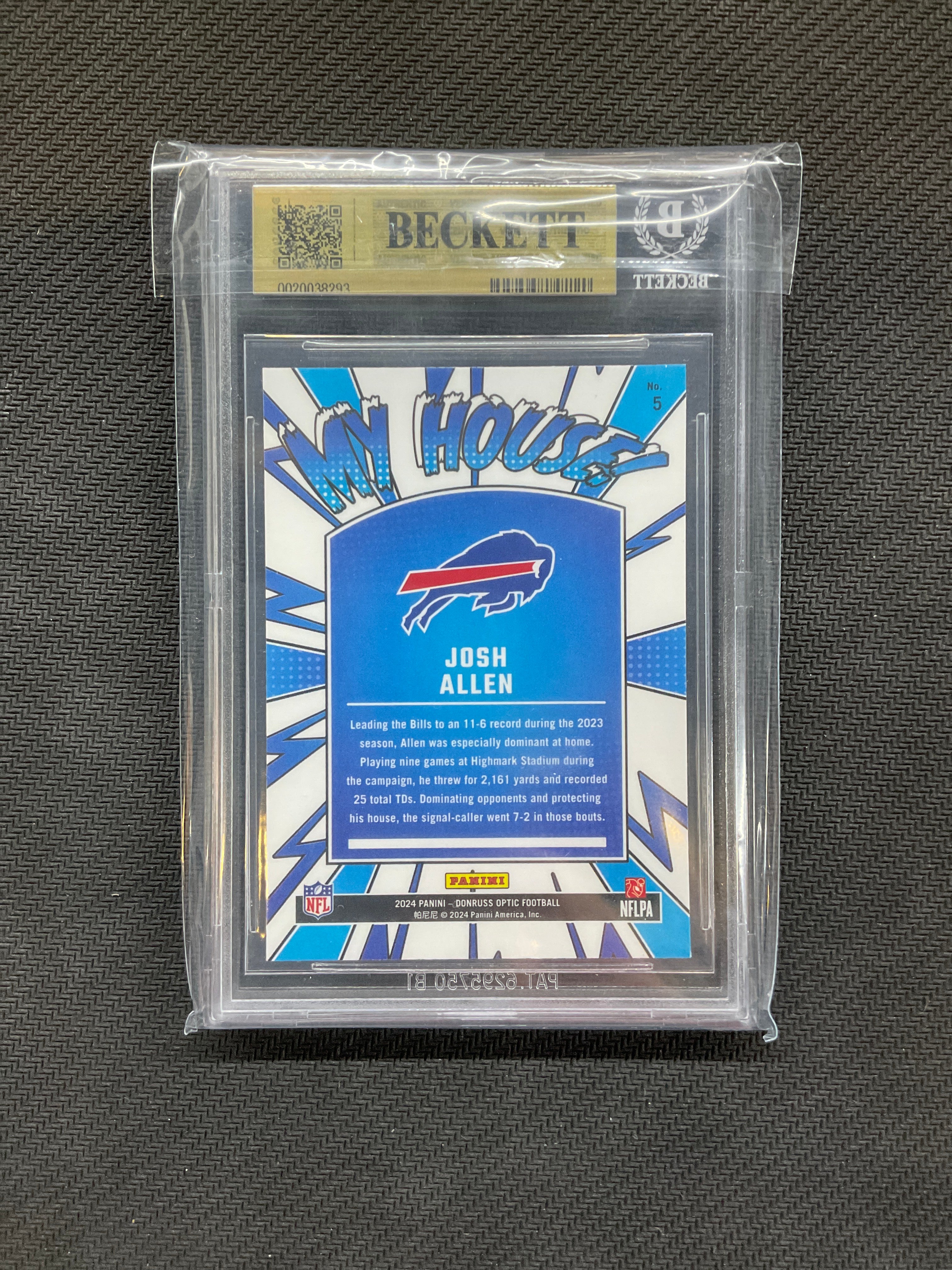 2024 Donruss Optic Josh Allen My House! BGS 9.5