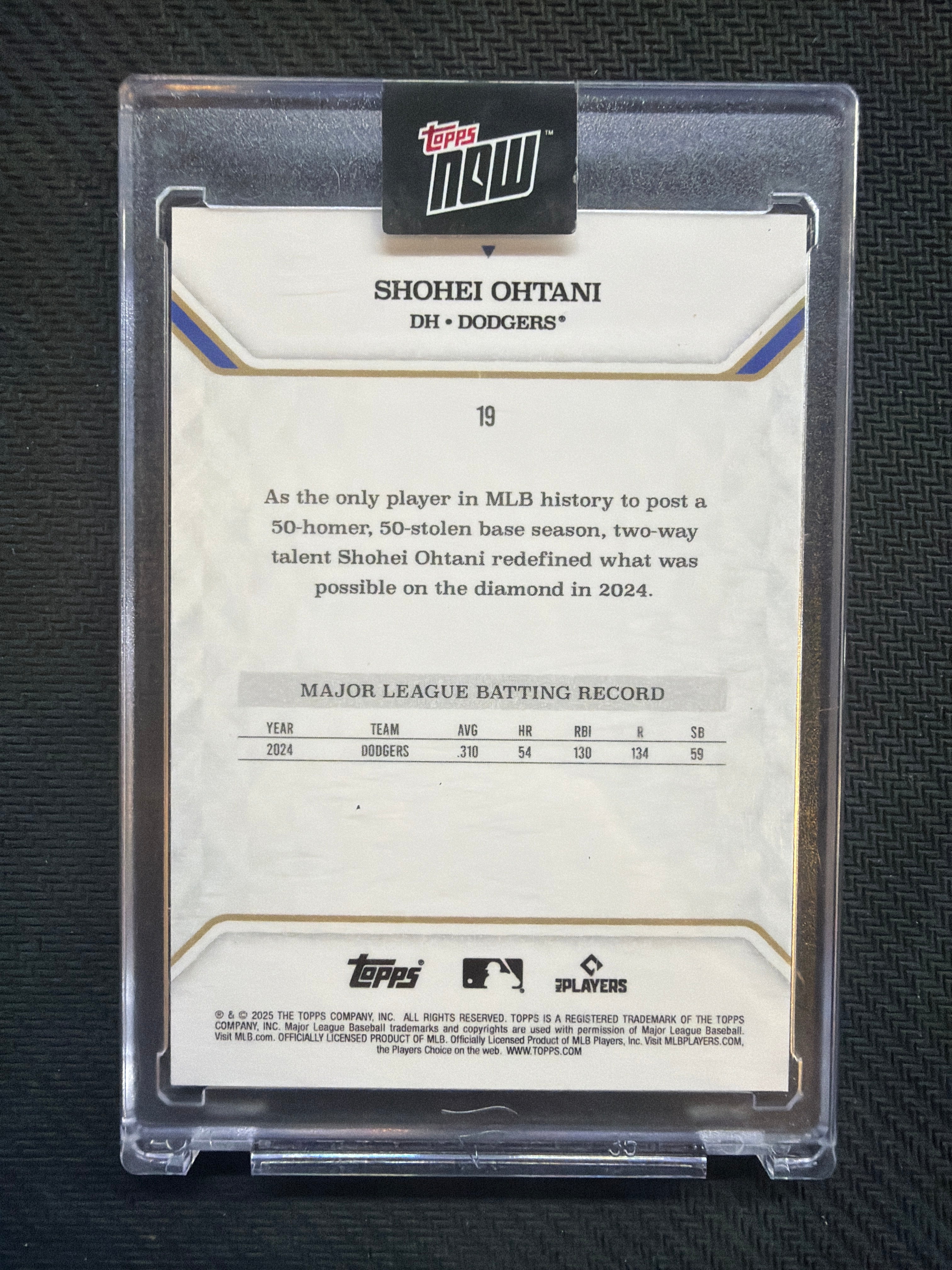 2025 Topps MVP Collection Shohei Ohtani #19 /99 Dodgers