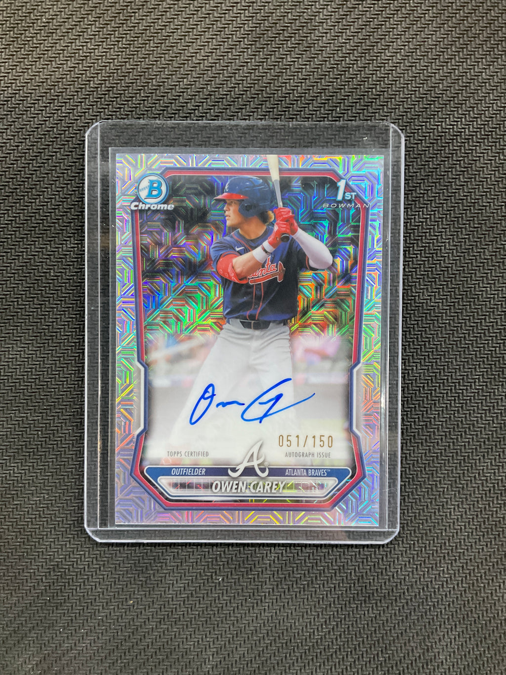 2026 Bowman Chrome Owen Carey Mojo Auto /150 Braves
