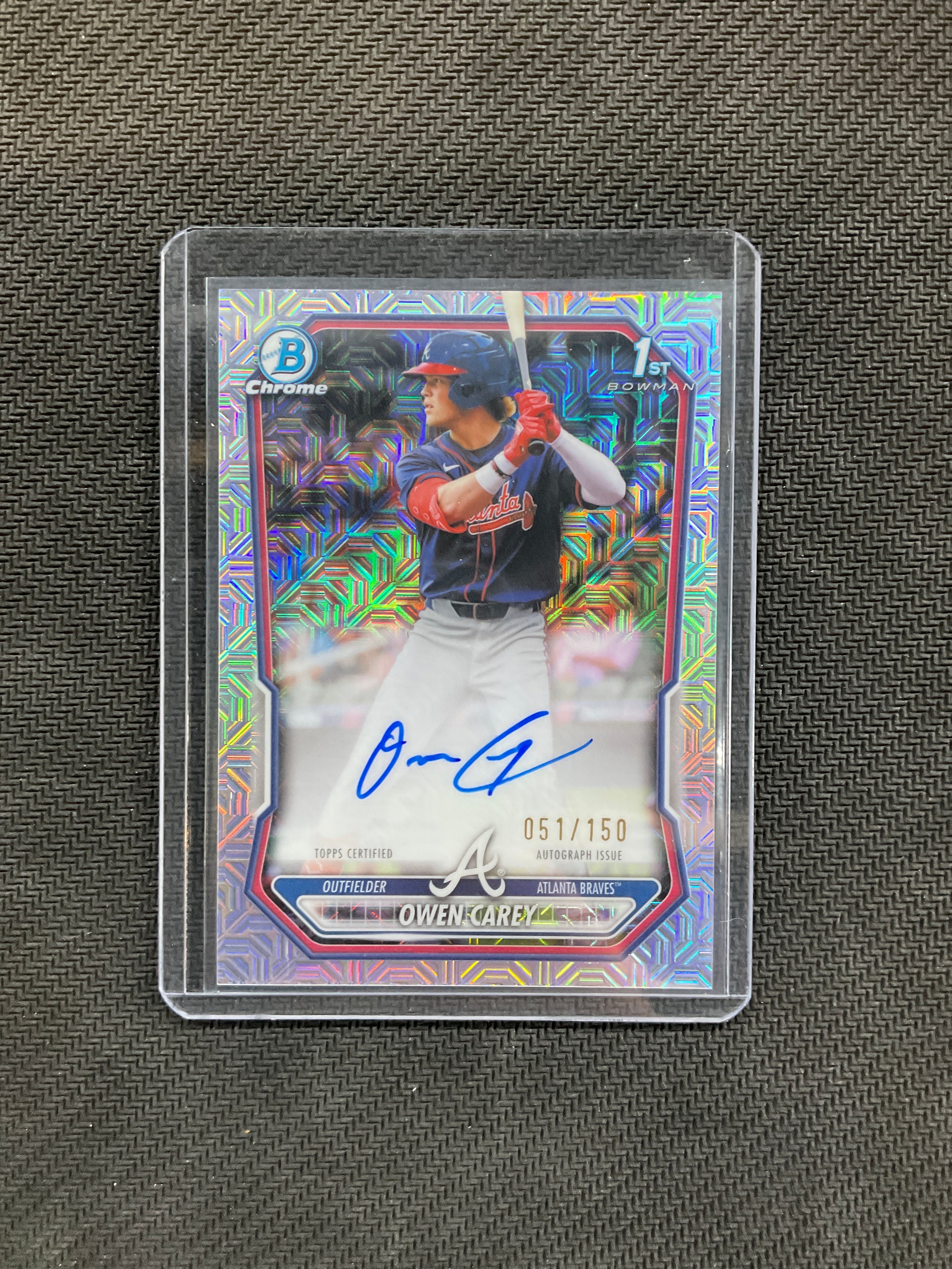 2026 Bowman Chrome Owen Carey Mojo Auto /150 Braves