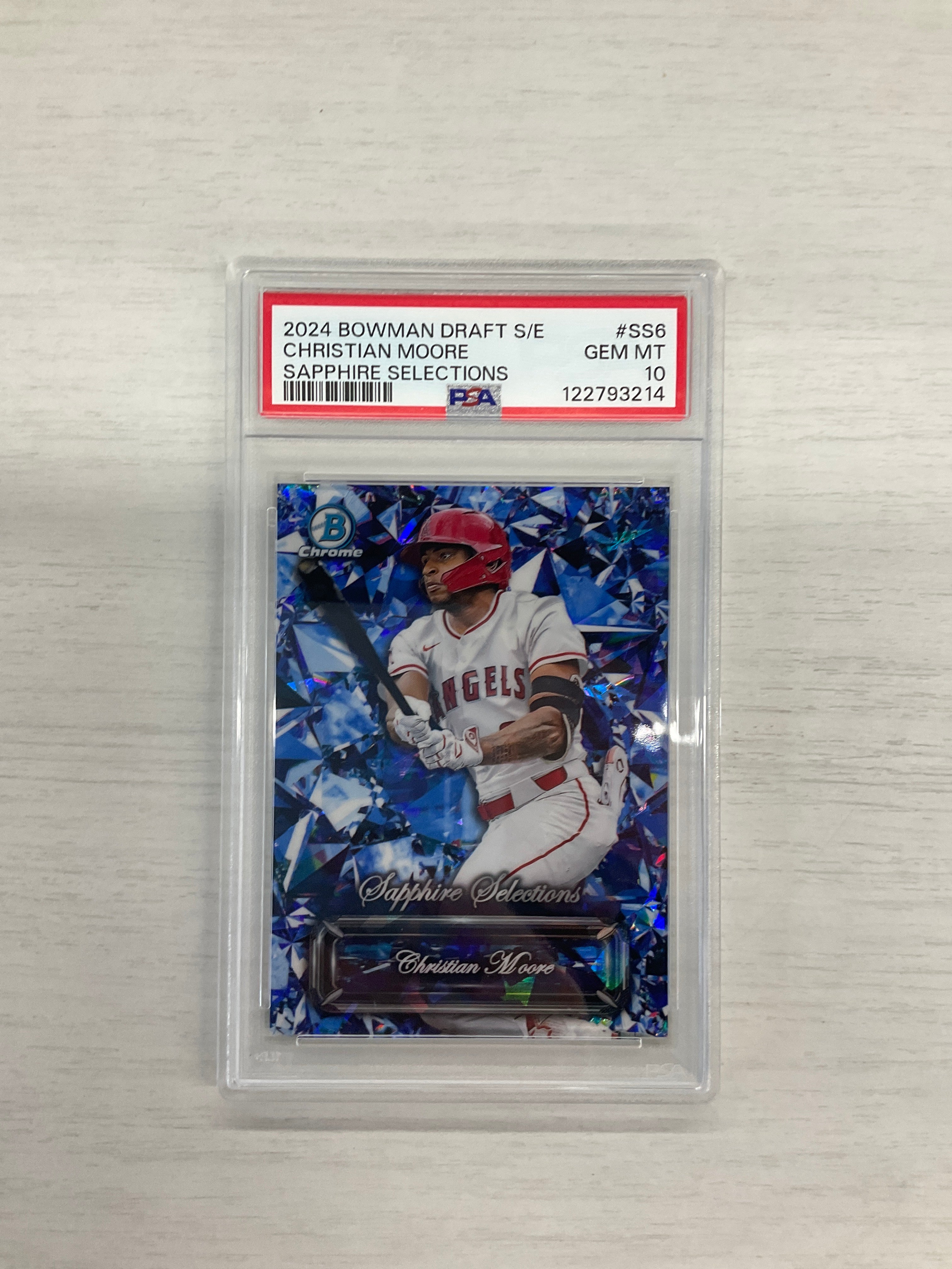 2024 Bowman Christian Moore Sapphire Selections PSA 10