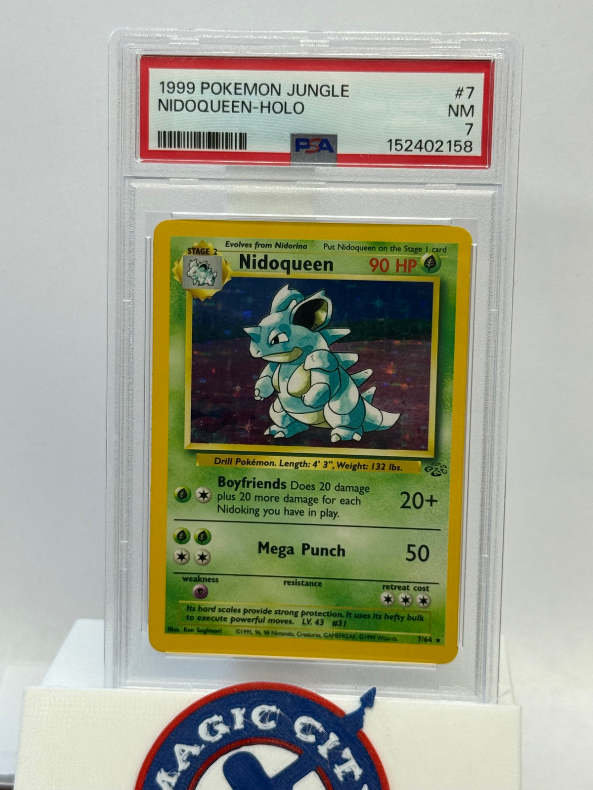 1999 Pokemon Jungle Nidoqueen Holo 7 PSA 7