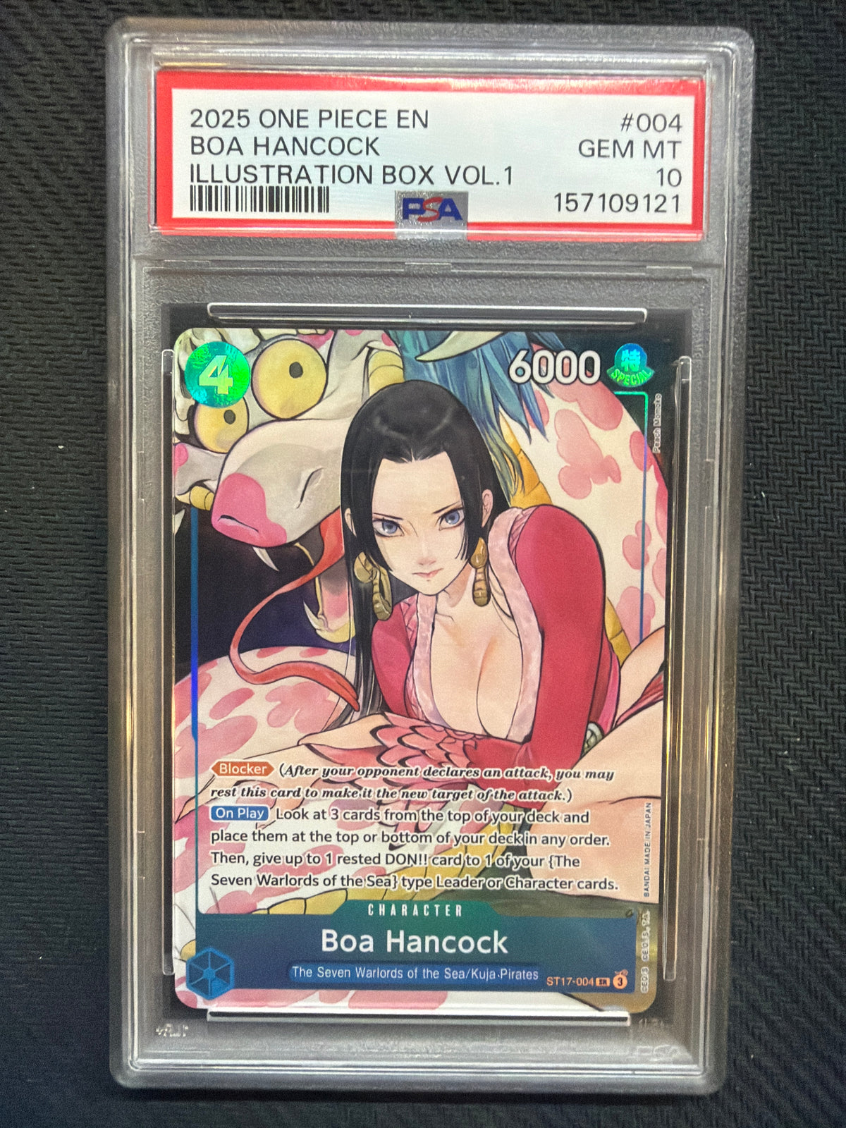 2025 One Piece Illustration Box Volume 1 Boa Hancock 004 PSA 10