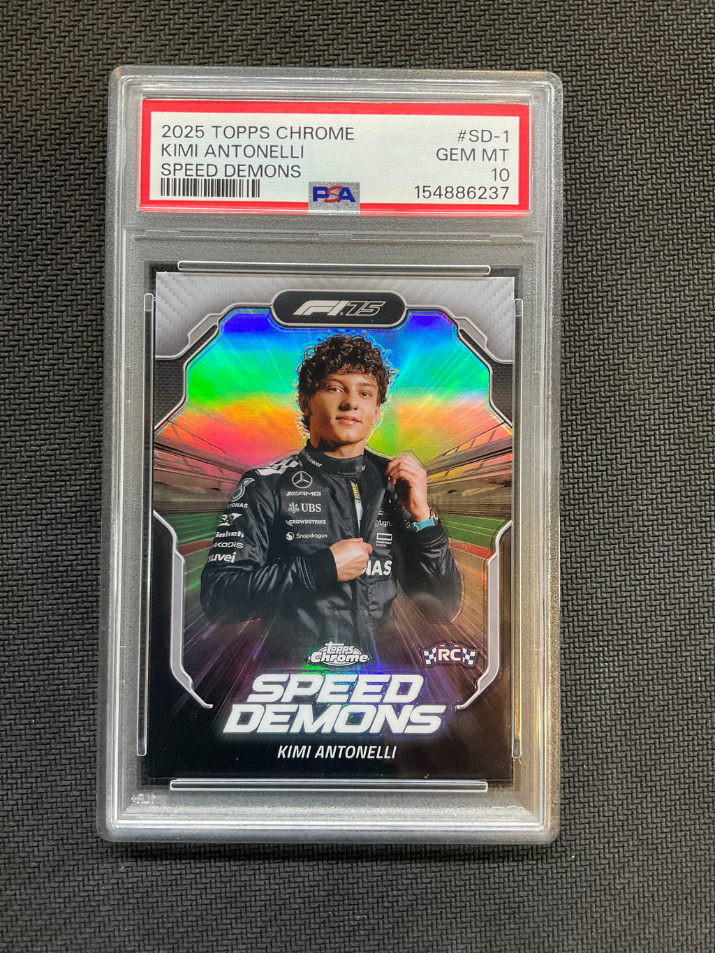 2025 Topps Chrome F1 Kimi Antonelli Speed Demons PSA 10