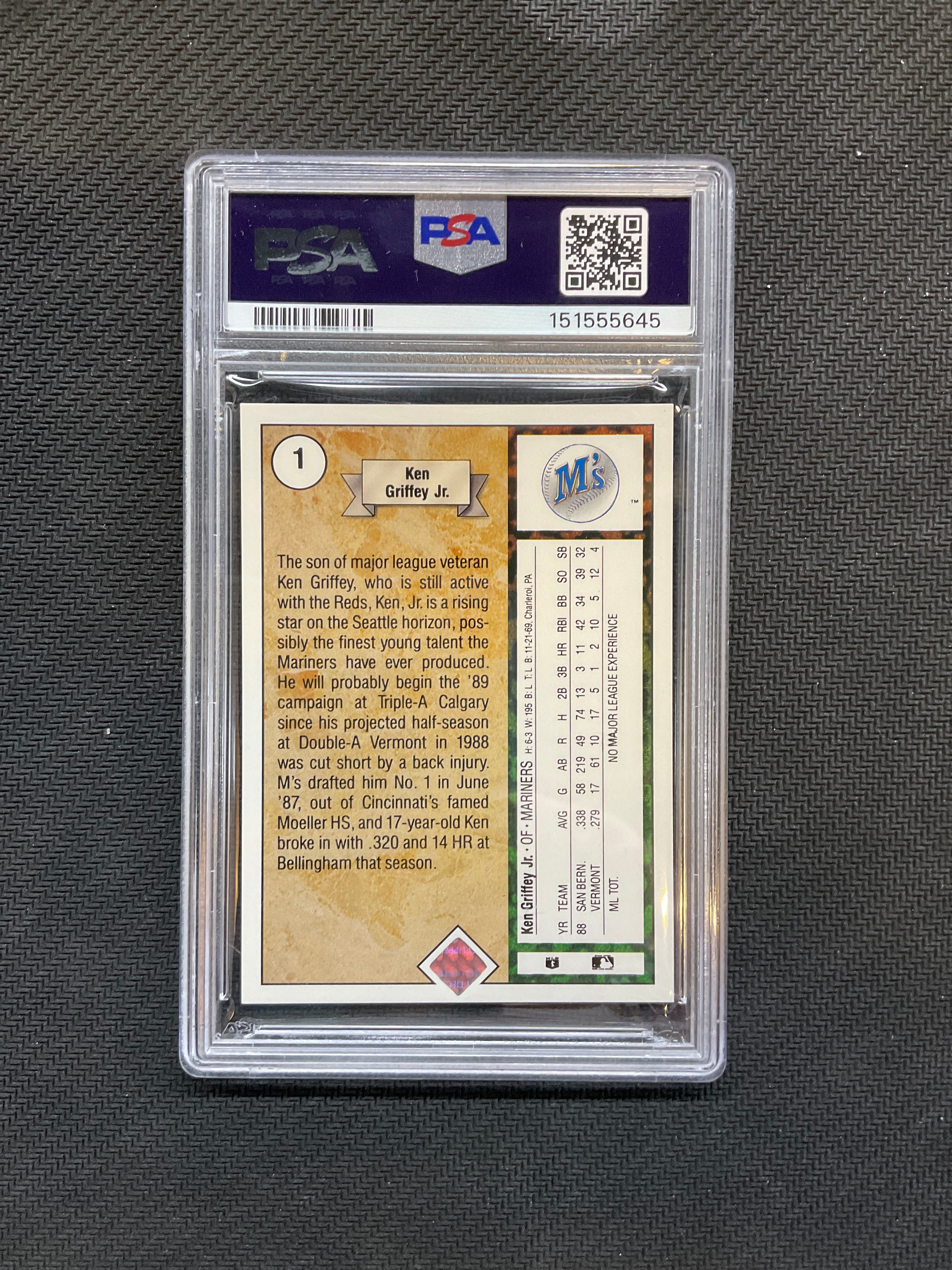 1989 Upper Deck Ken Griffey Jr. PSA 6 Star Rookie 645