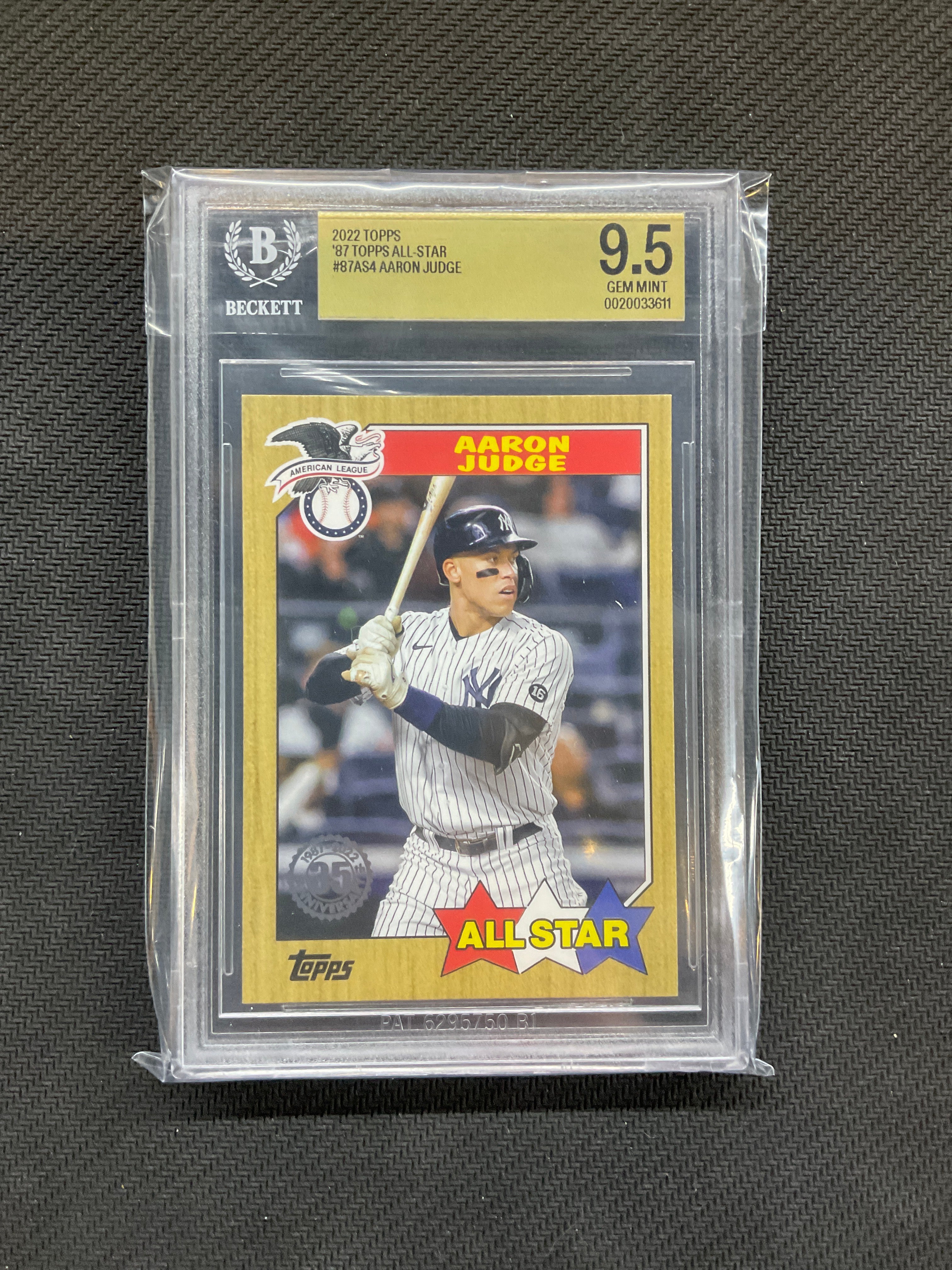 2022 Topps Aaron Judge 87 Topps All Star BGS 9.5