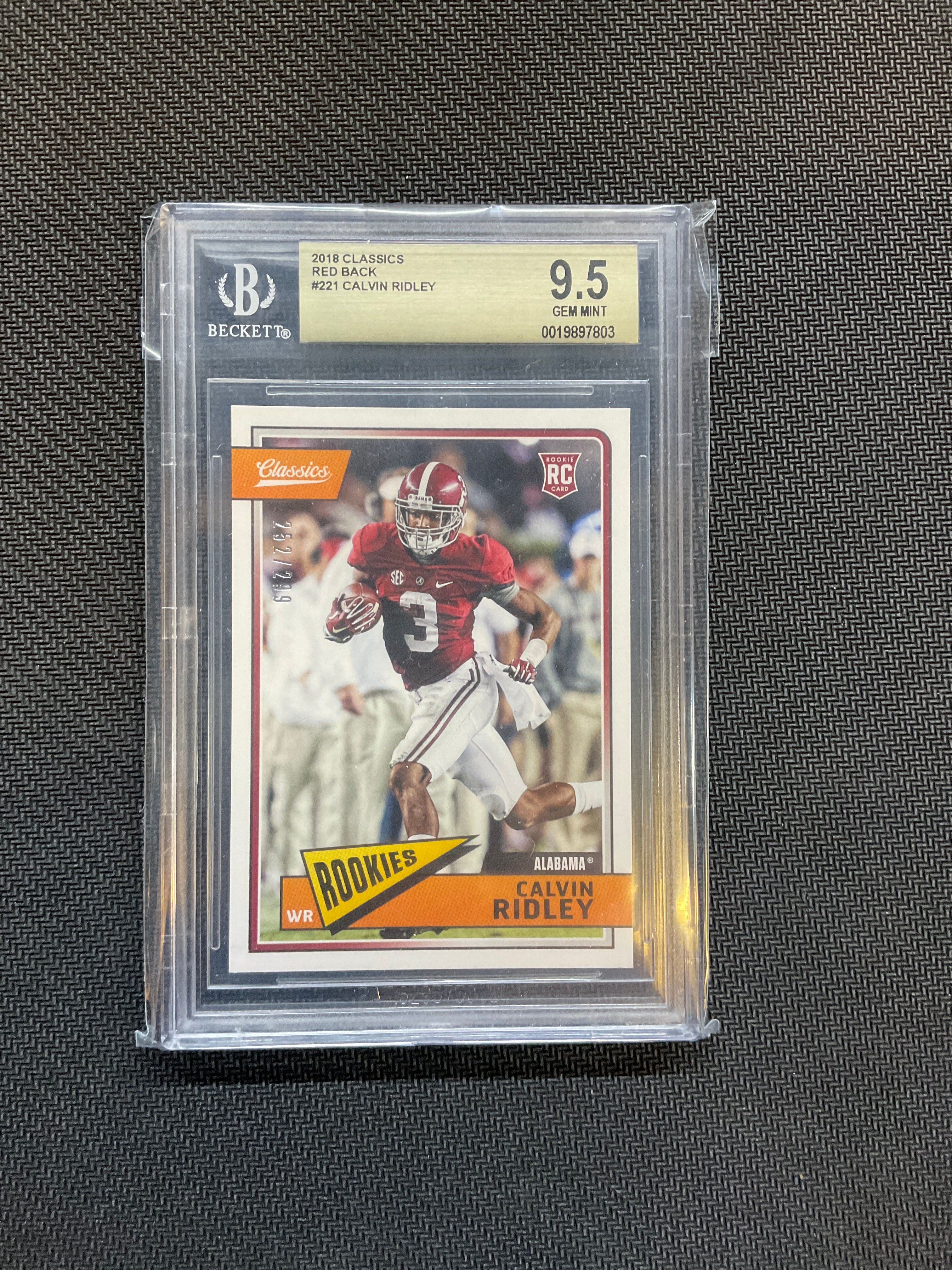 2019 Classics Calvin Ridley Red Back /299 BGS 9.5 Alabama