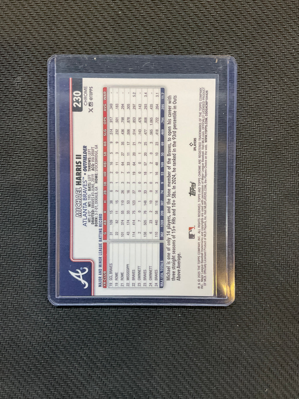 2025 Topps Chrome logofractor Michael Harris II Blue /150 Braves