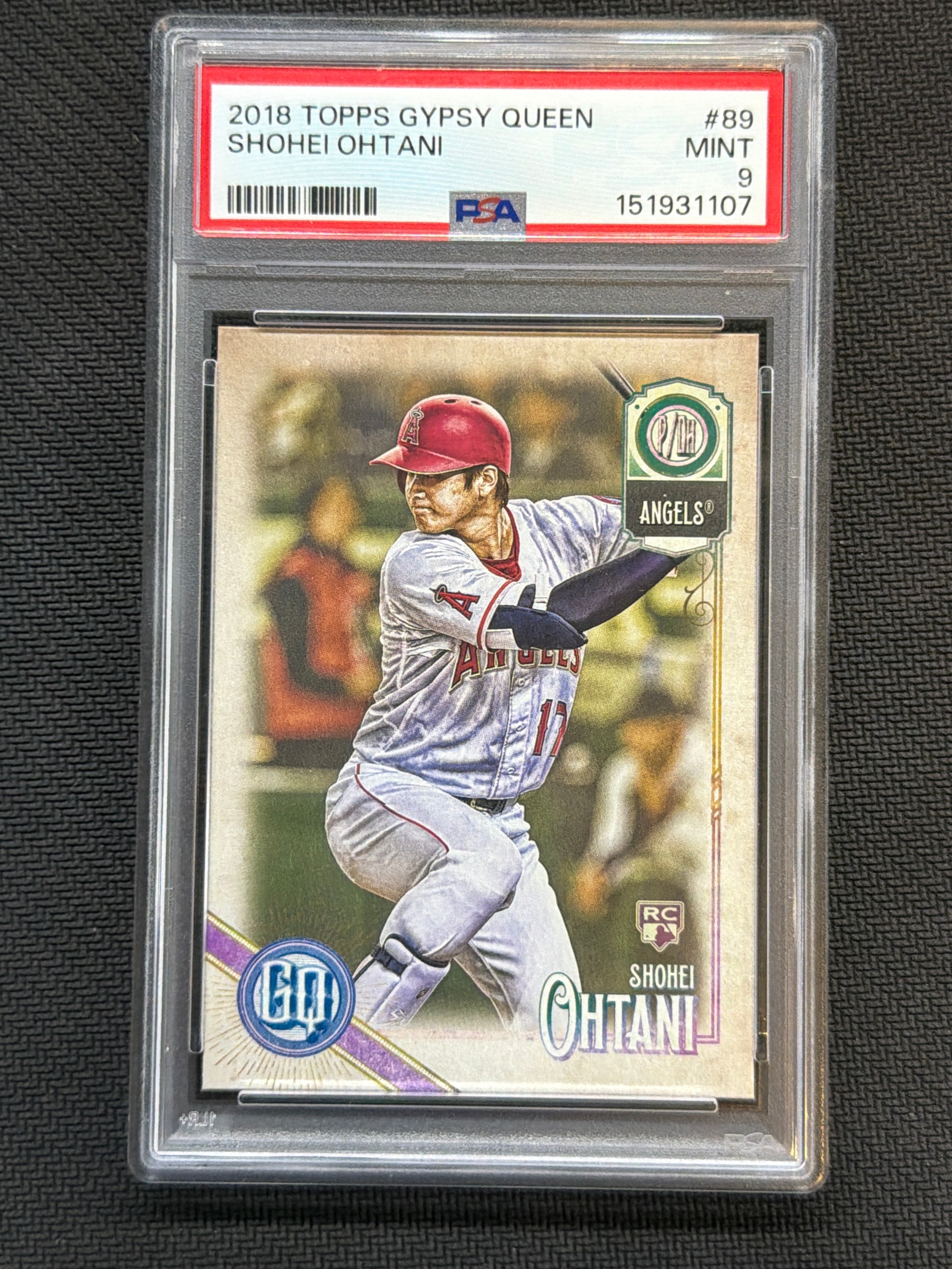 2018 Topps Gypsy Queen Shohei Ohtani Rookie #89 PSA 9 107
