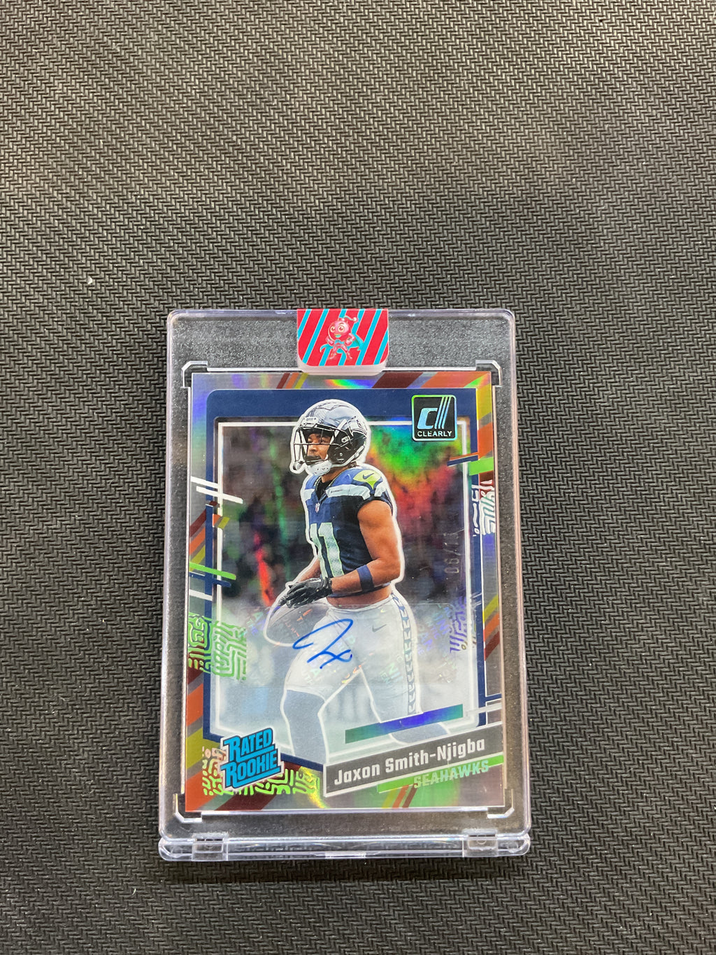 2023 Donruss Clearly Jaxson Smith-Njigba Rated Rookie Auto /18 Seahawks