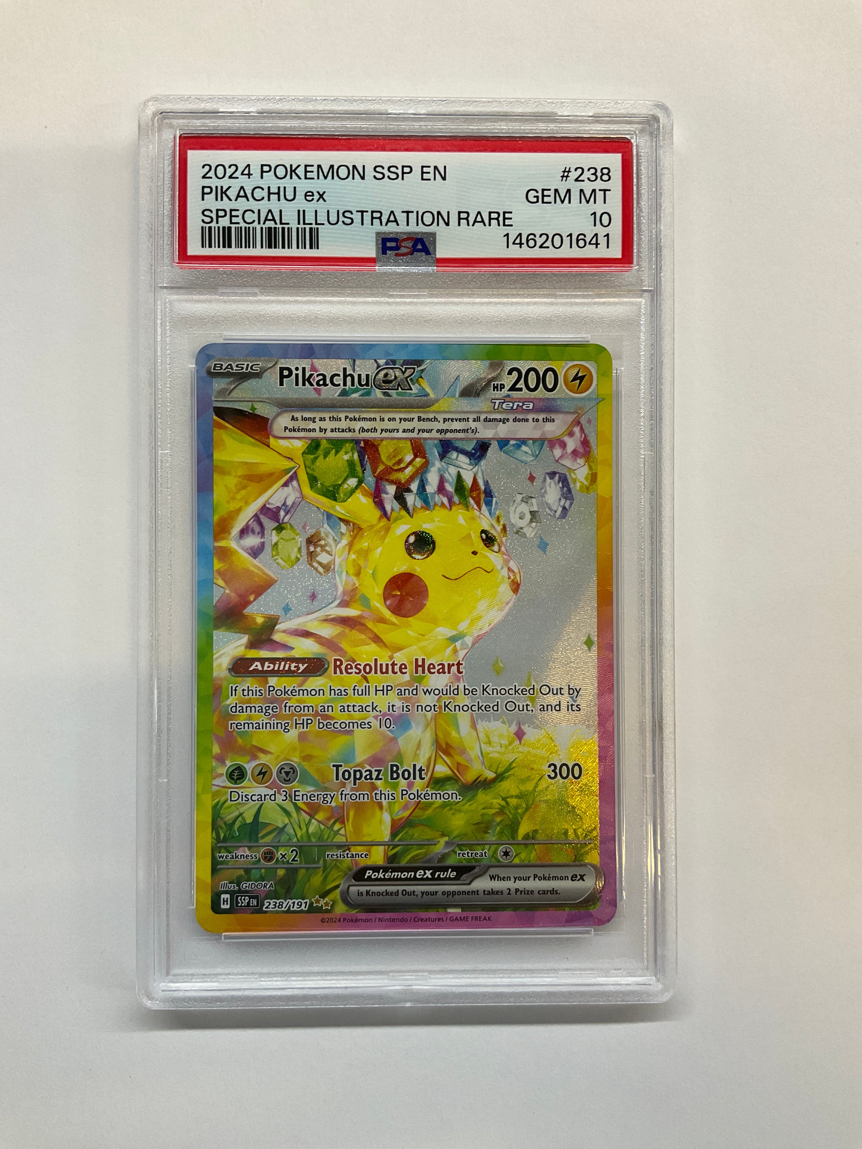 2024 Pokemon Surging Sparks Pikachu ex 238 PSA 10