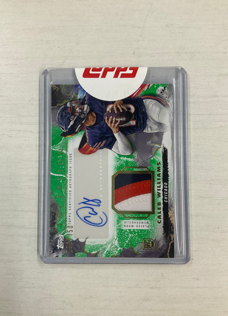 2024 Topps Inception Caleb Williams Patch Auto /150 Bears Single