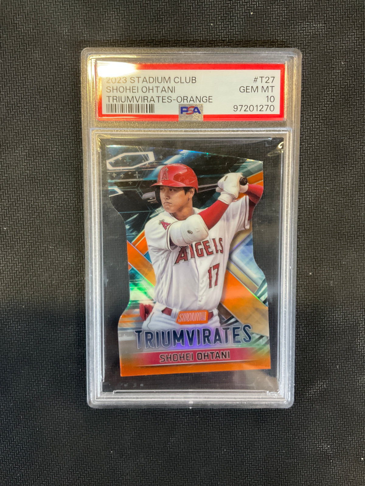 2023 Stadium Club Shohei Ohtani Triumvirates Orange /25 PSA 10