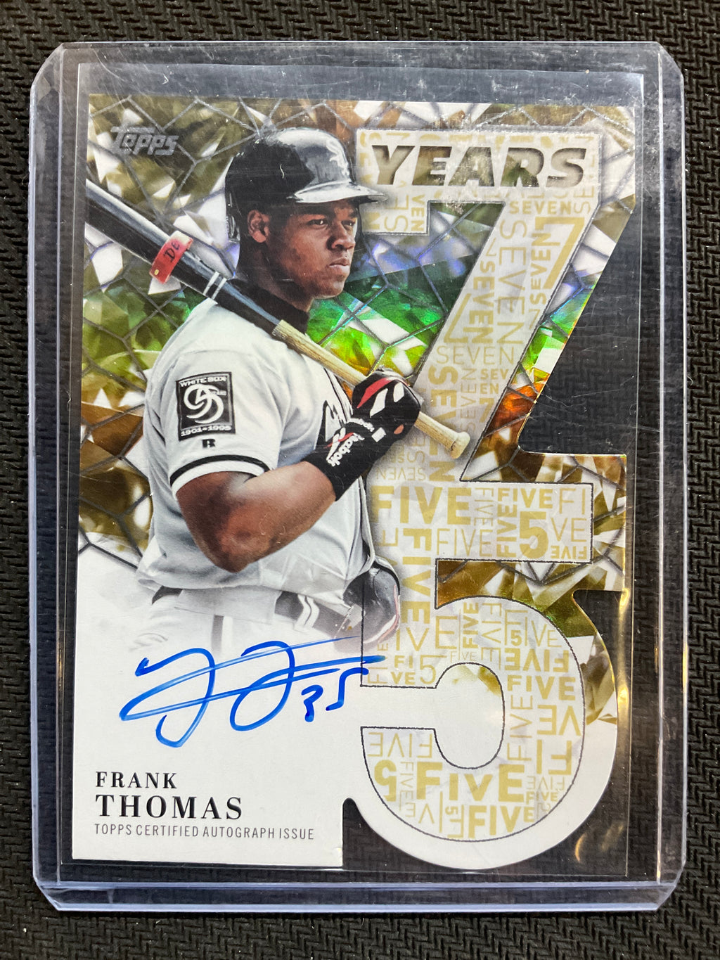 2026 Topps Frank Thomas 75 years of Topps Autograph Card Gold /50 White Sox