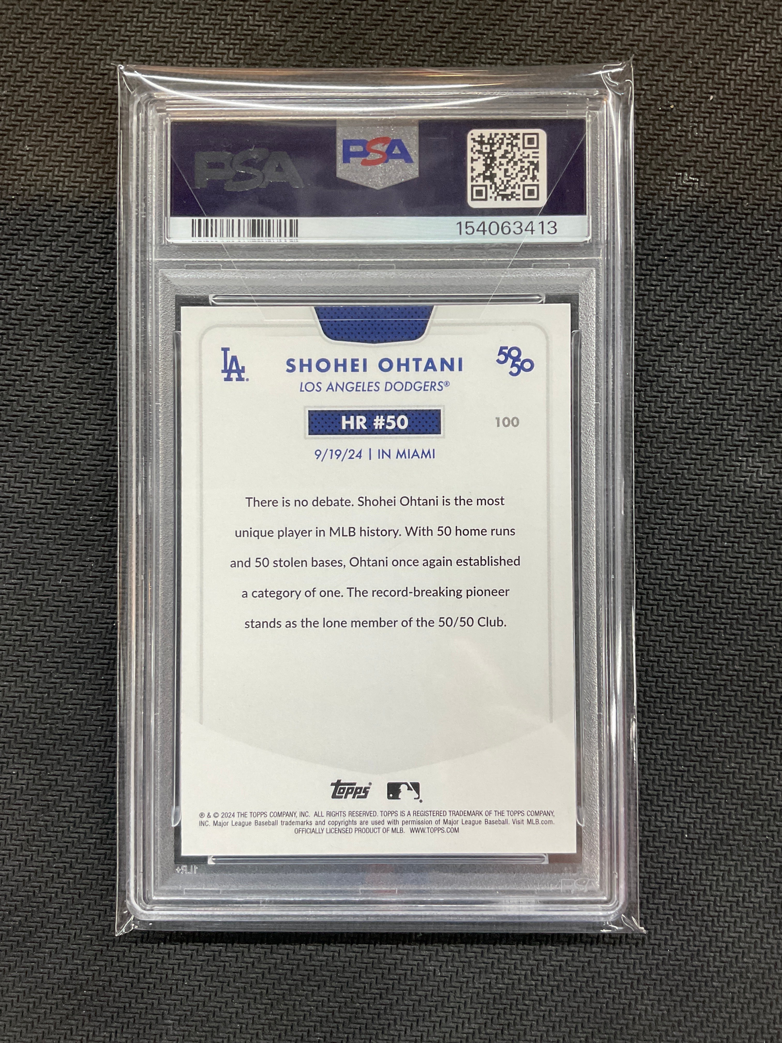 2024 Topps 50/50 Shohei Ohtani #100 PSA 10 413