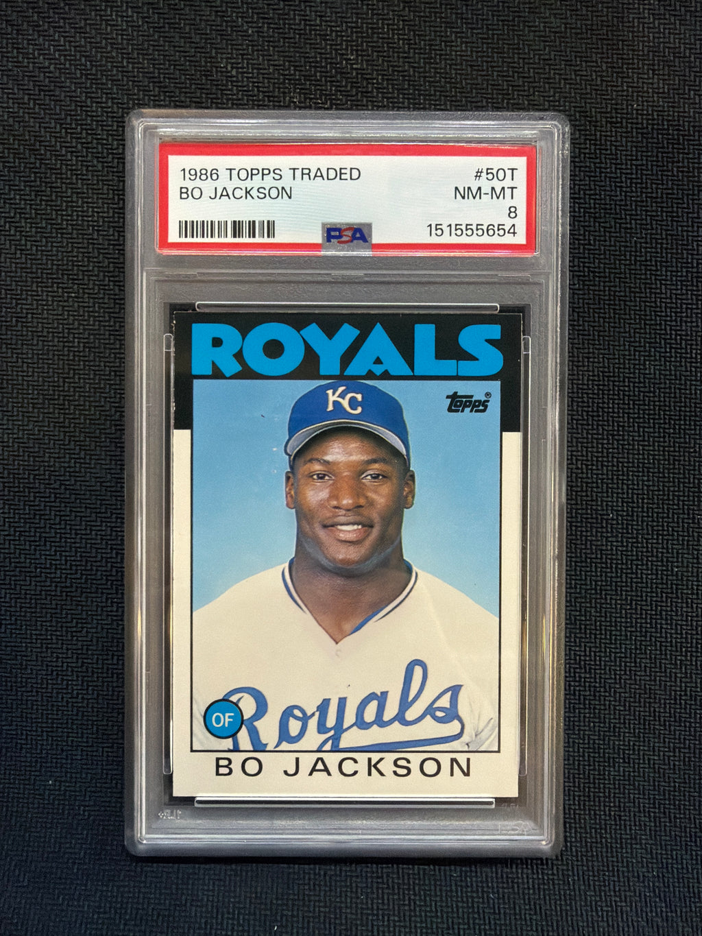1986 Topps Traded Bo Jackson Rookie PSA 8 654