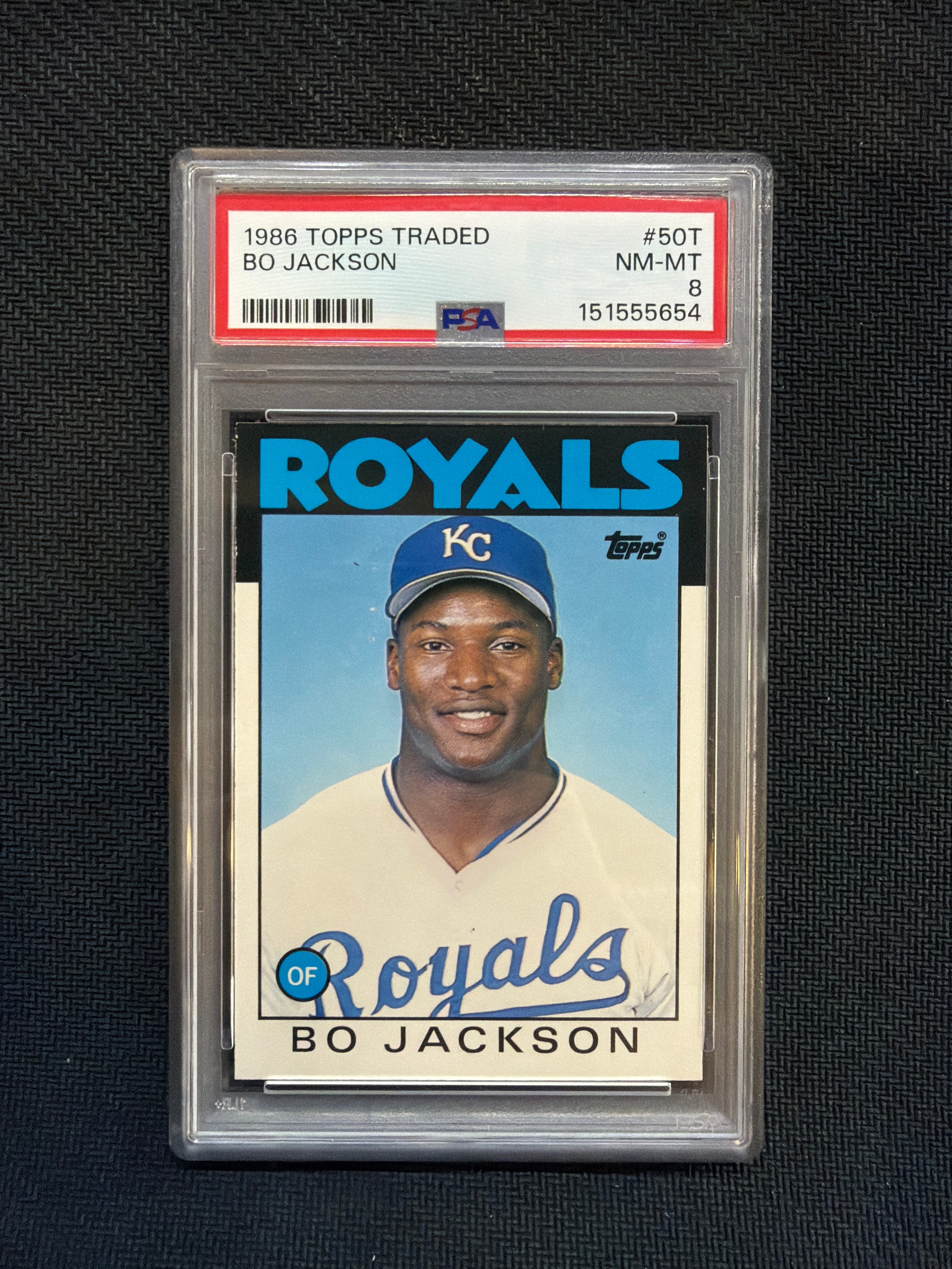 1986 Topps Traded Bo Jackson Rookie PSA 8 654
