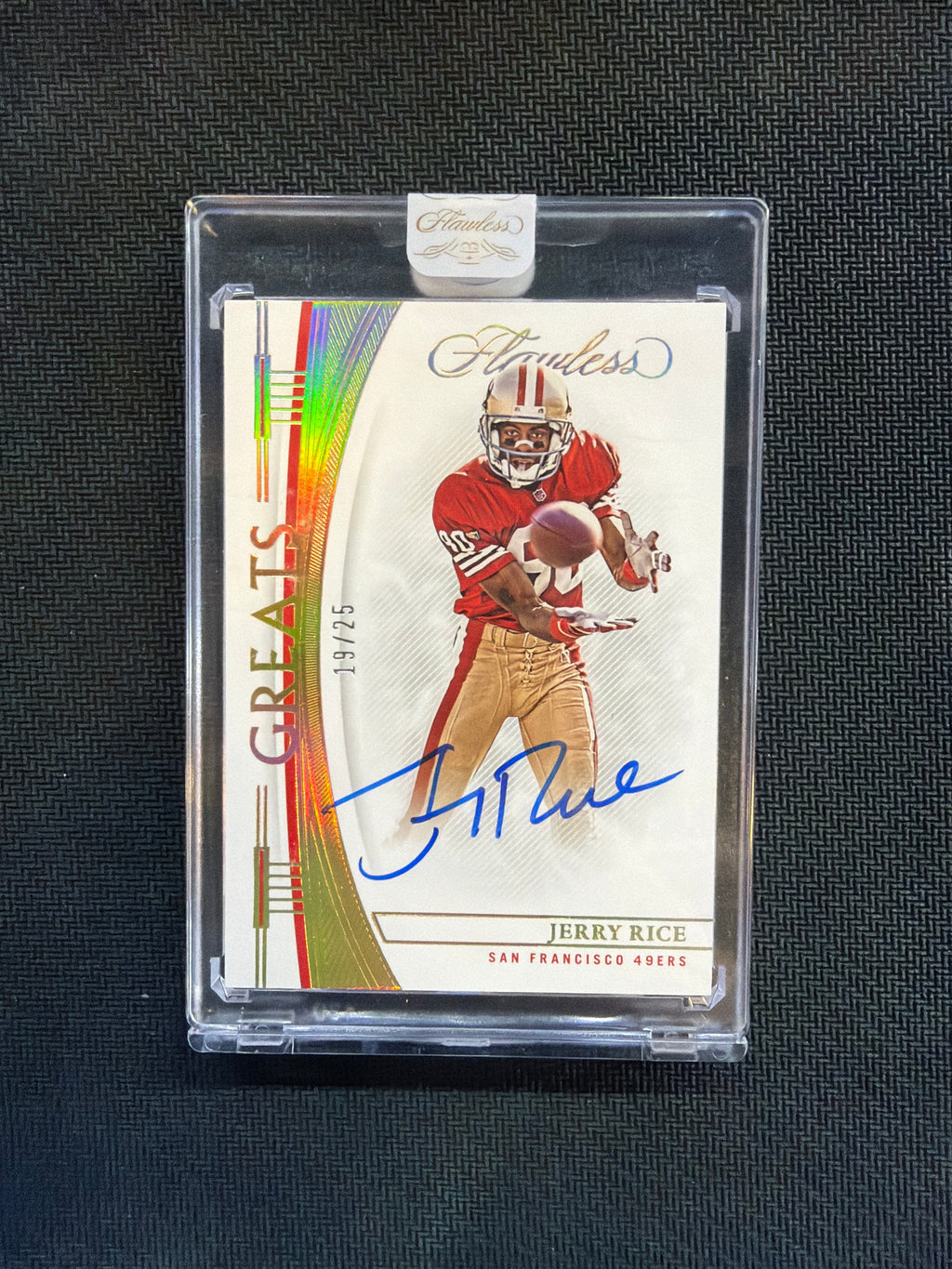 2024 Panini Flawless Jerry Rice Auto Greats /25 49ers