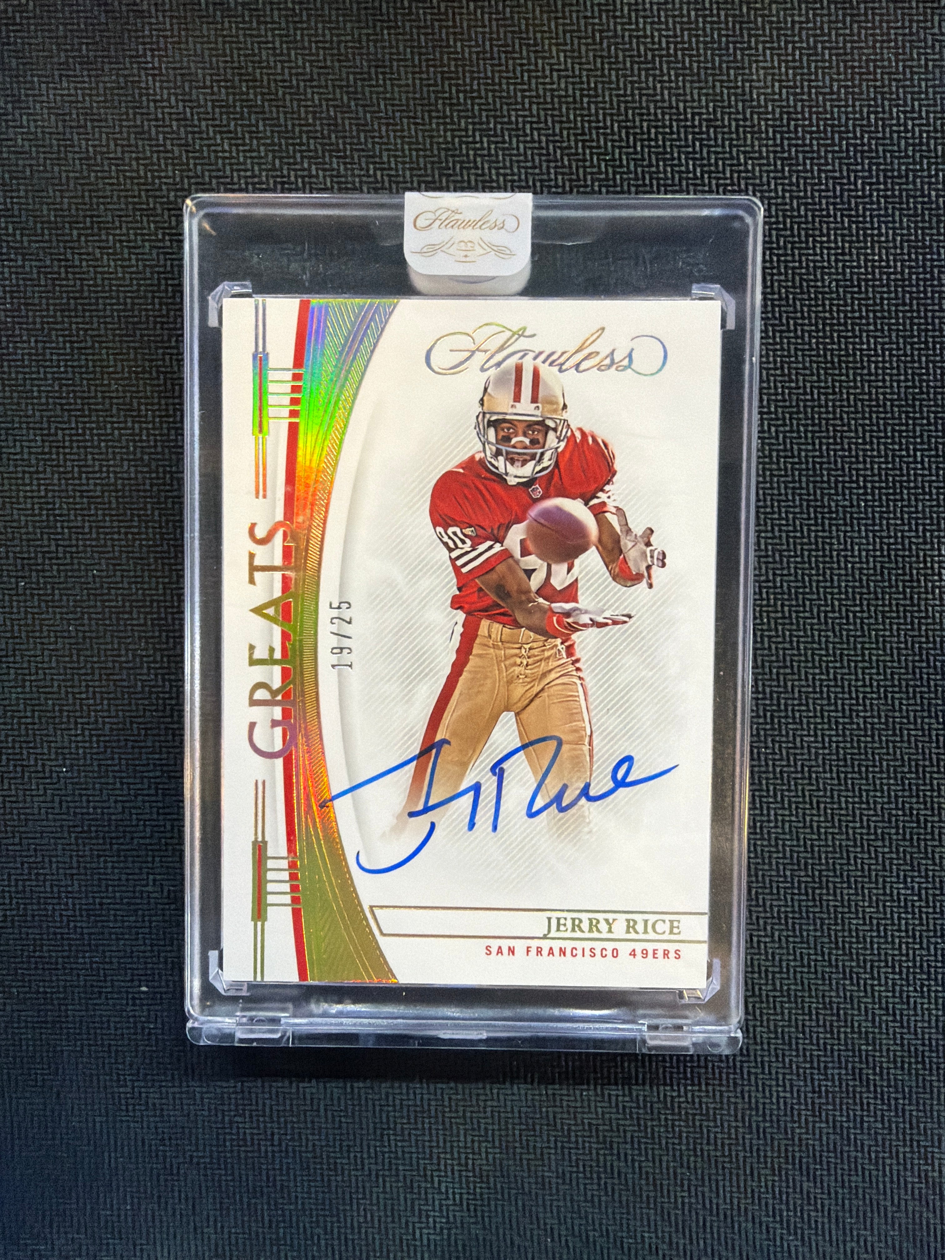 2024 Panini Flawless Jerry Rice Auto Greats /25 49ers