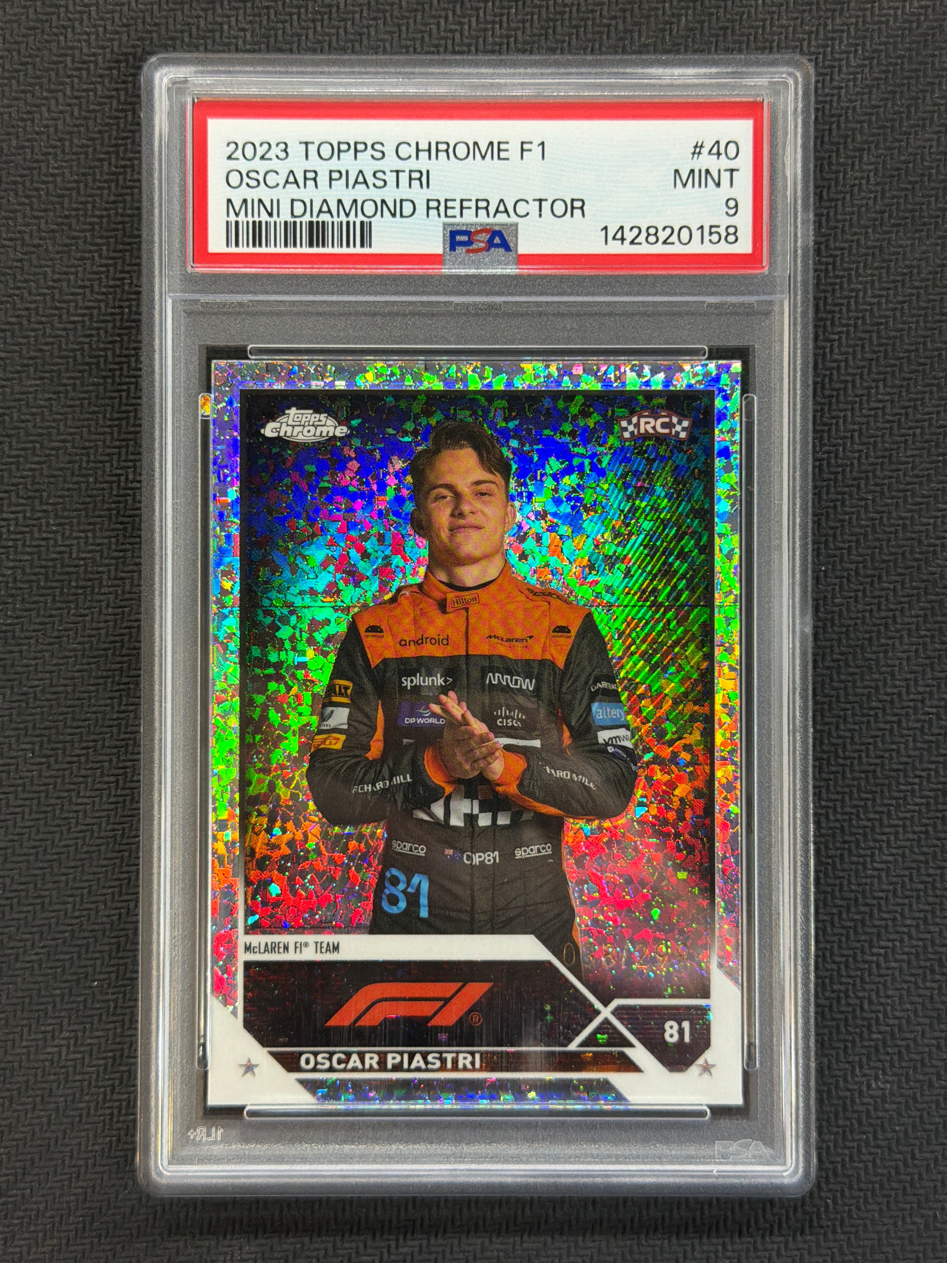 2023 Topps Chrome F1 Oscar Piastri Mini Diamond Rookie PSA 9 #40