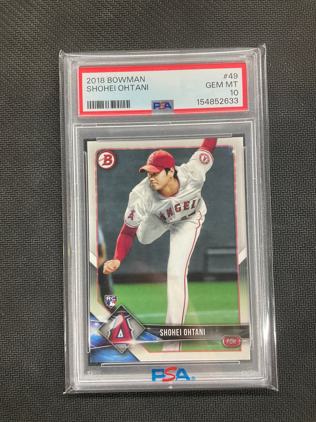 2018 Bowman Shohei Ohtani #49 Rookie PSA 10 633 Angels
