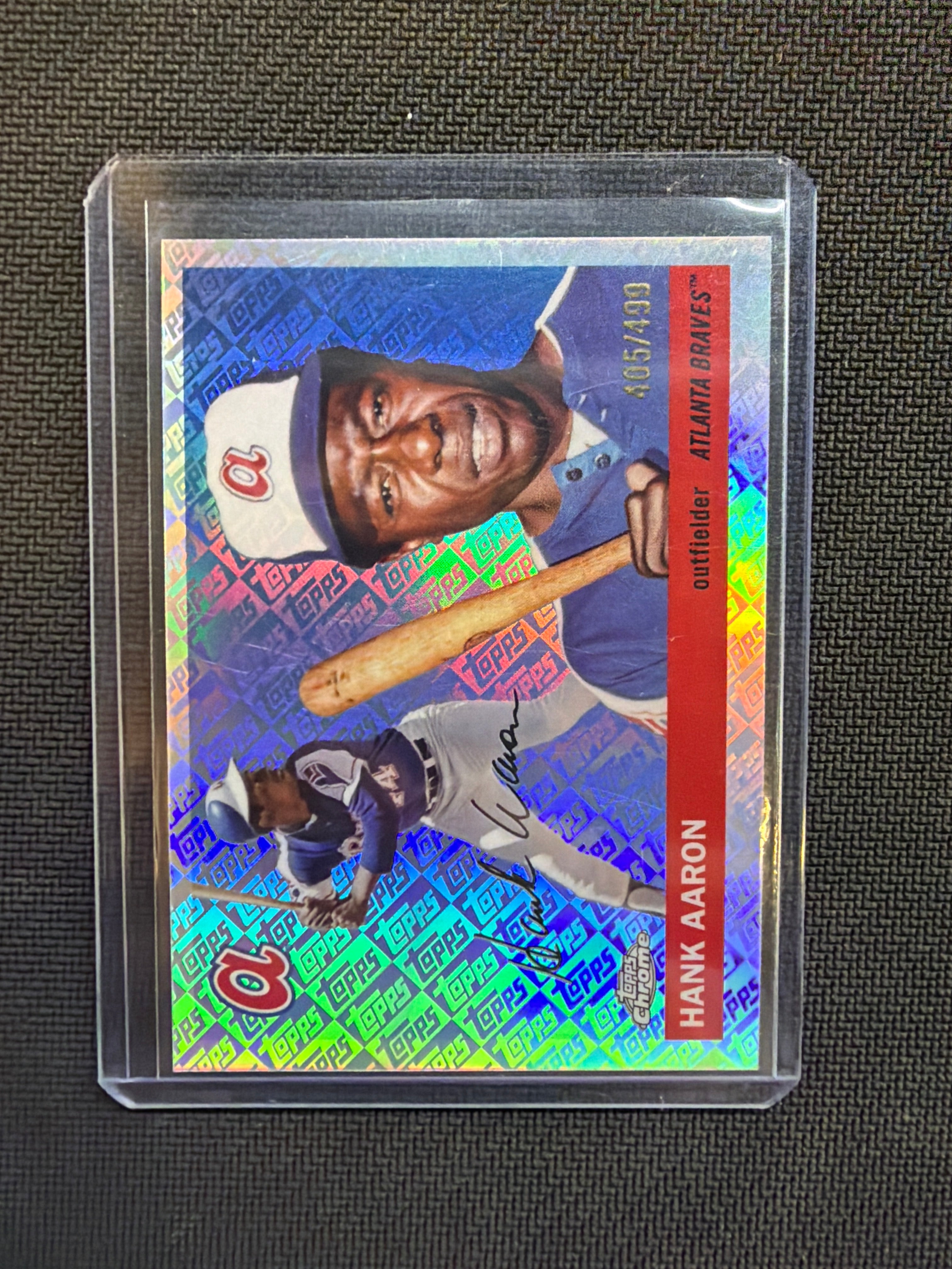 2025 Topps Chrome Platinum Hank Aaron Topps Refractor /499