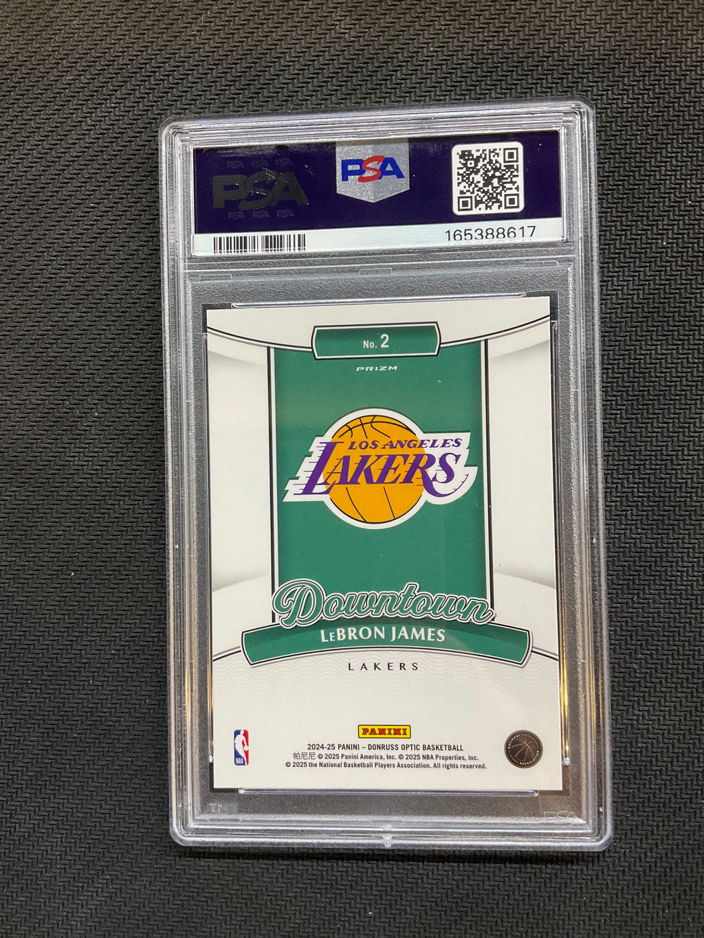 2024 Donruss Optic LeBron James Downtown! #2 PSA 9 Lakers