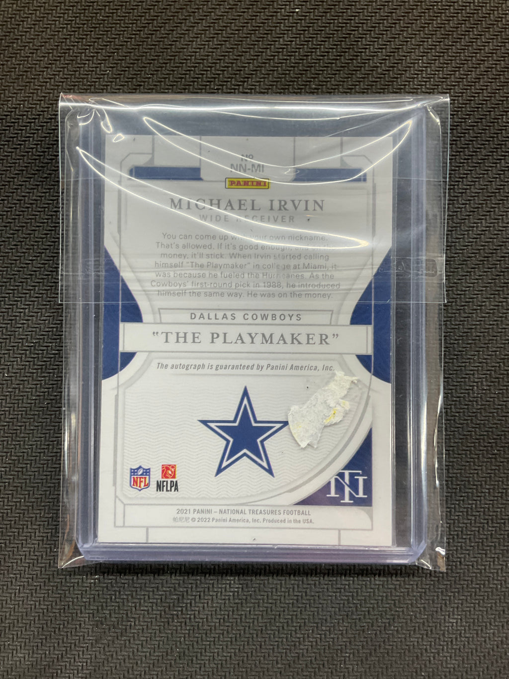 2021 National Treasures Michael Irvin The Playmakers Auto /49 Cowboys