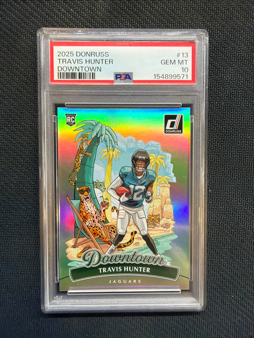 2025 Donruss Travis Hunter Rookie Downtown! PSA 10 Jaguars