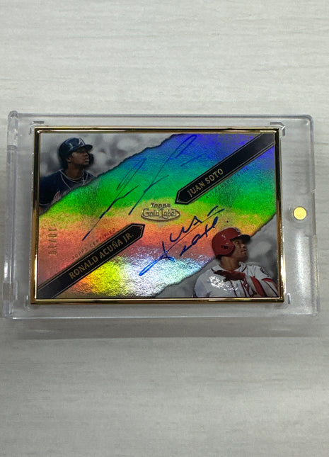 2020 Topps Gold Label Ronald Acuna Jr. Juan Soto Dual Auto /10 Rookie