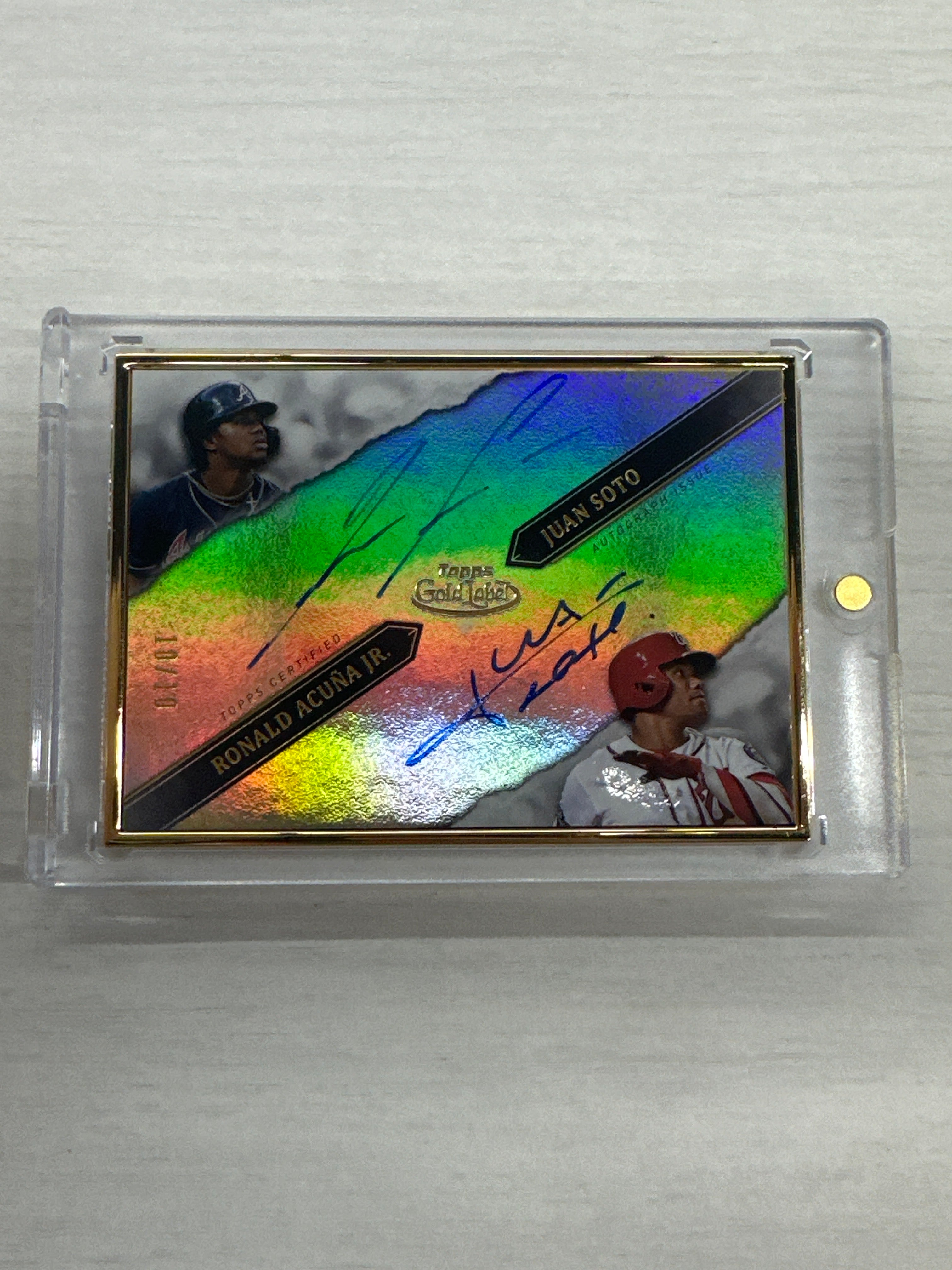 2020 Topps Gold Label Ronald Acuna Jr. Juan Soto Dual Auto /10 Rookie